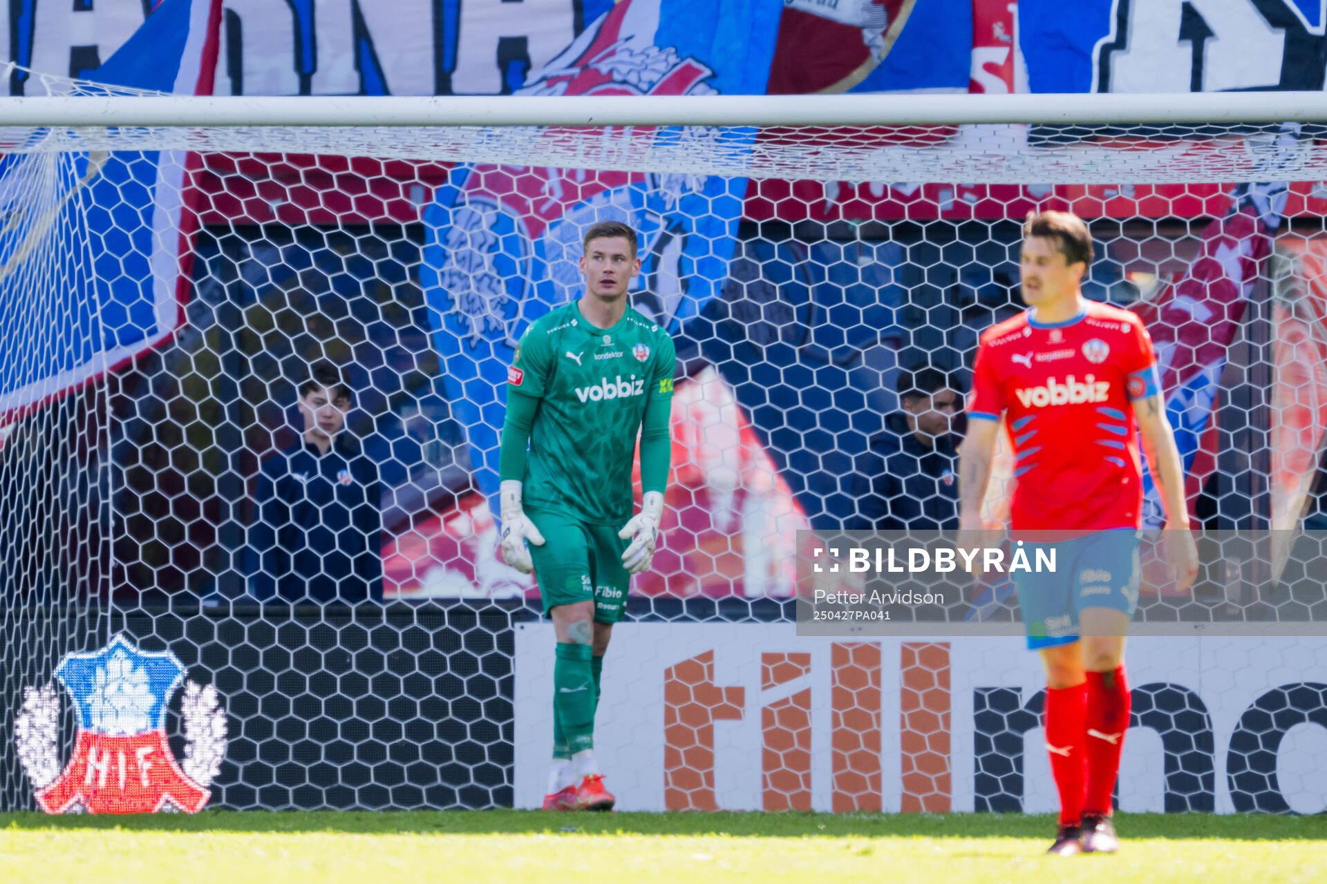 Helsingborgs målvakt Johan Brattberg deppar