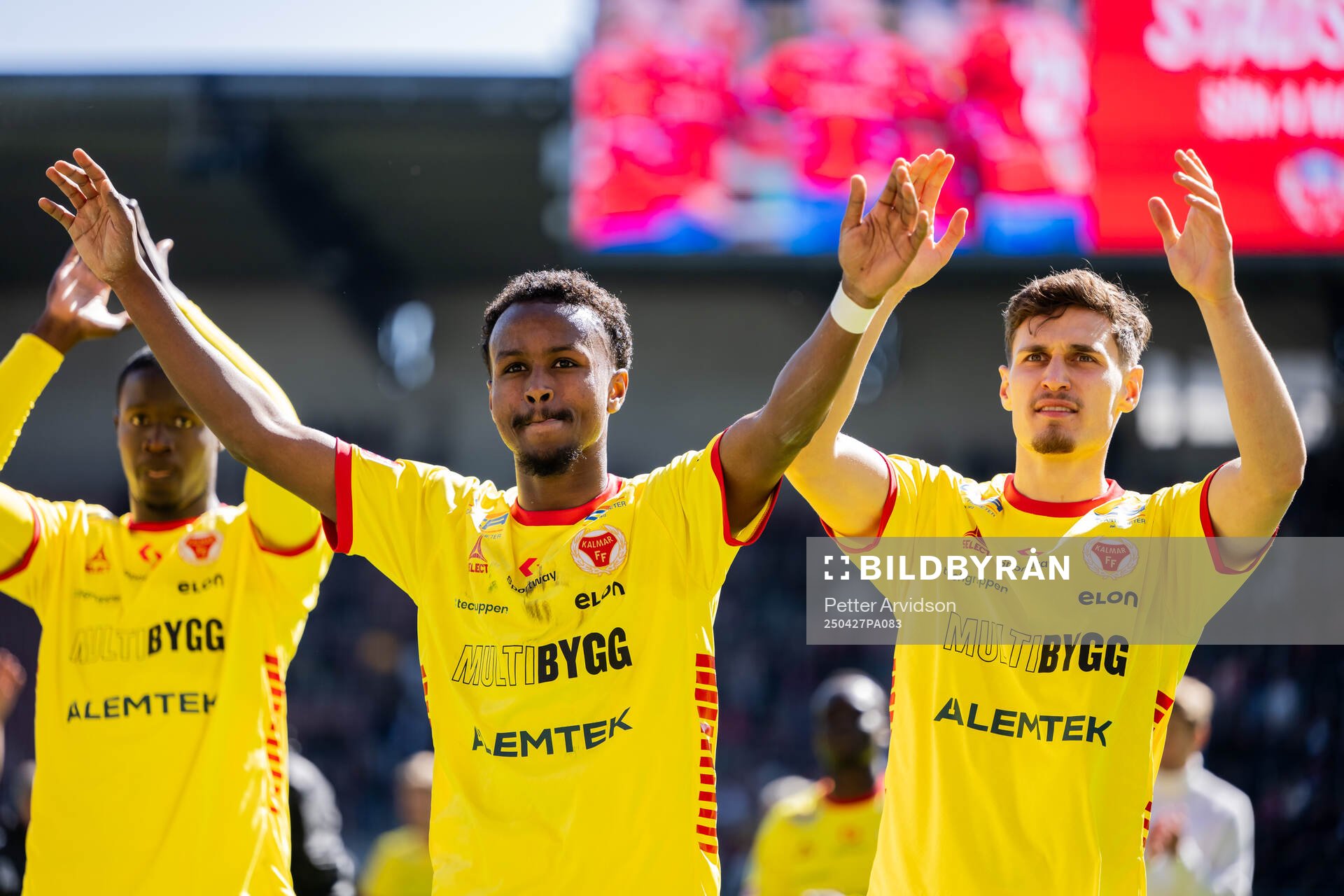 Kalmars Abdi Sabriye och Camil Jebara jublar