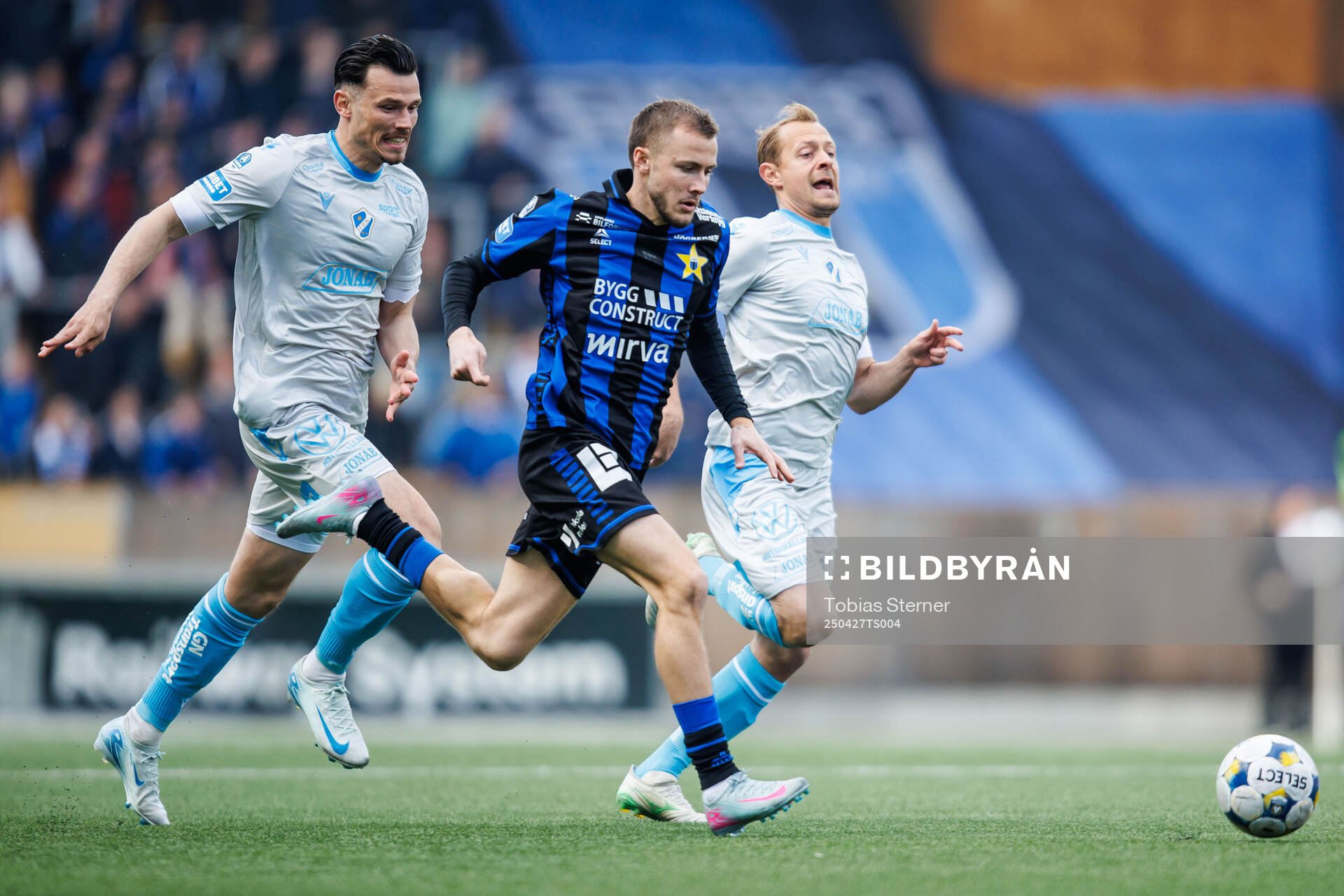 Halmstads Pascal Gregor och Joel Allansson och Sirius