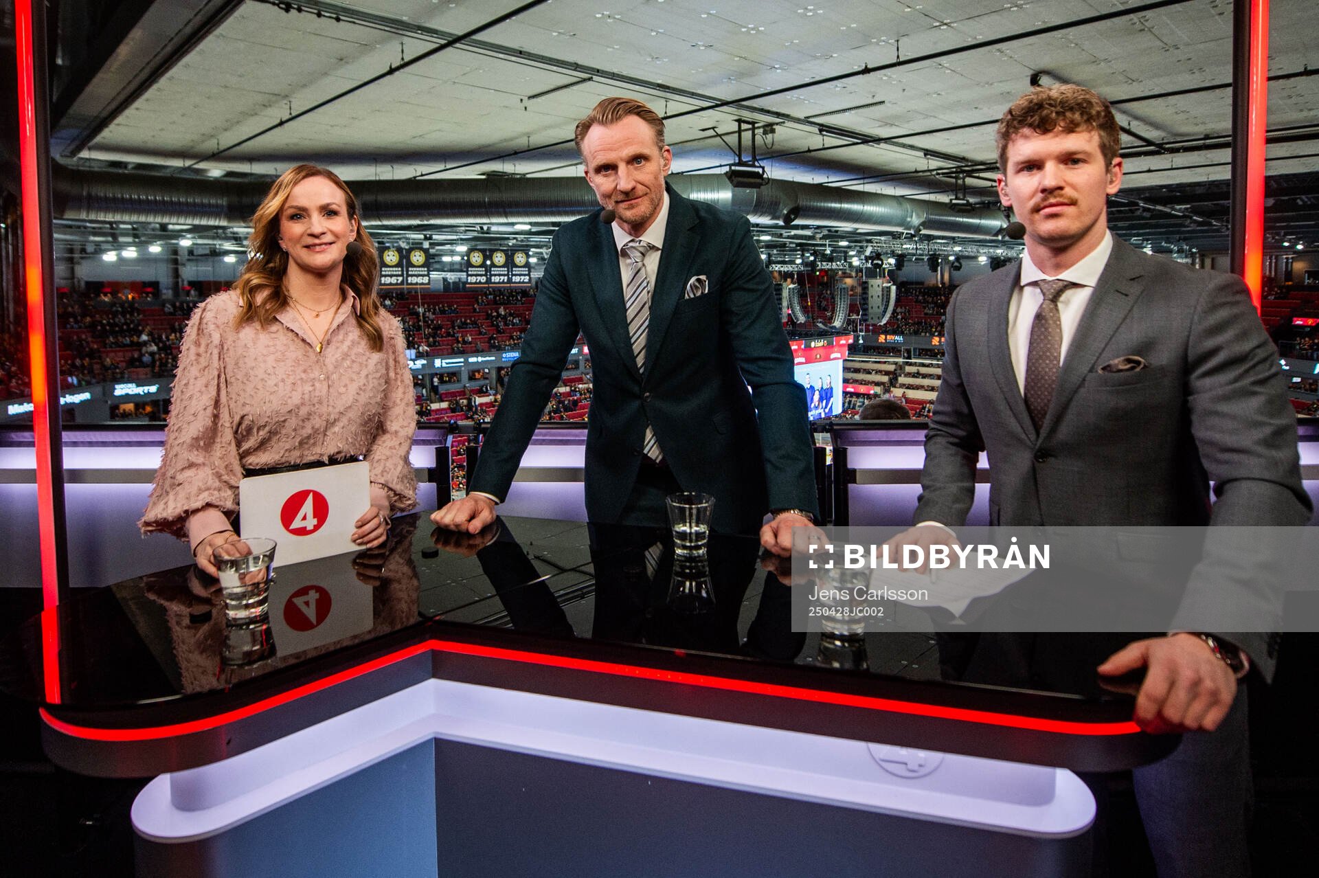 TV4s Lena Sundqvist, Staffan Kronwall och Adam Johansson