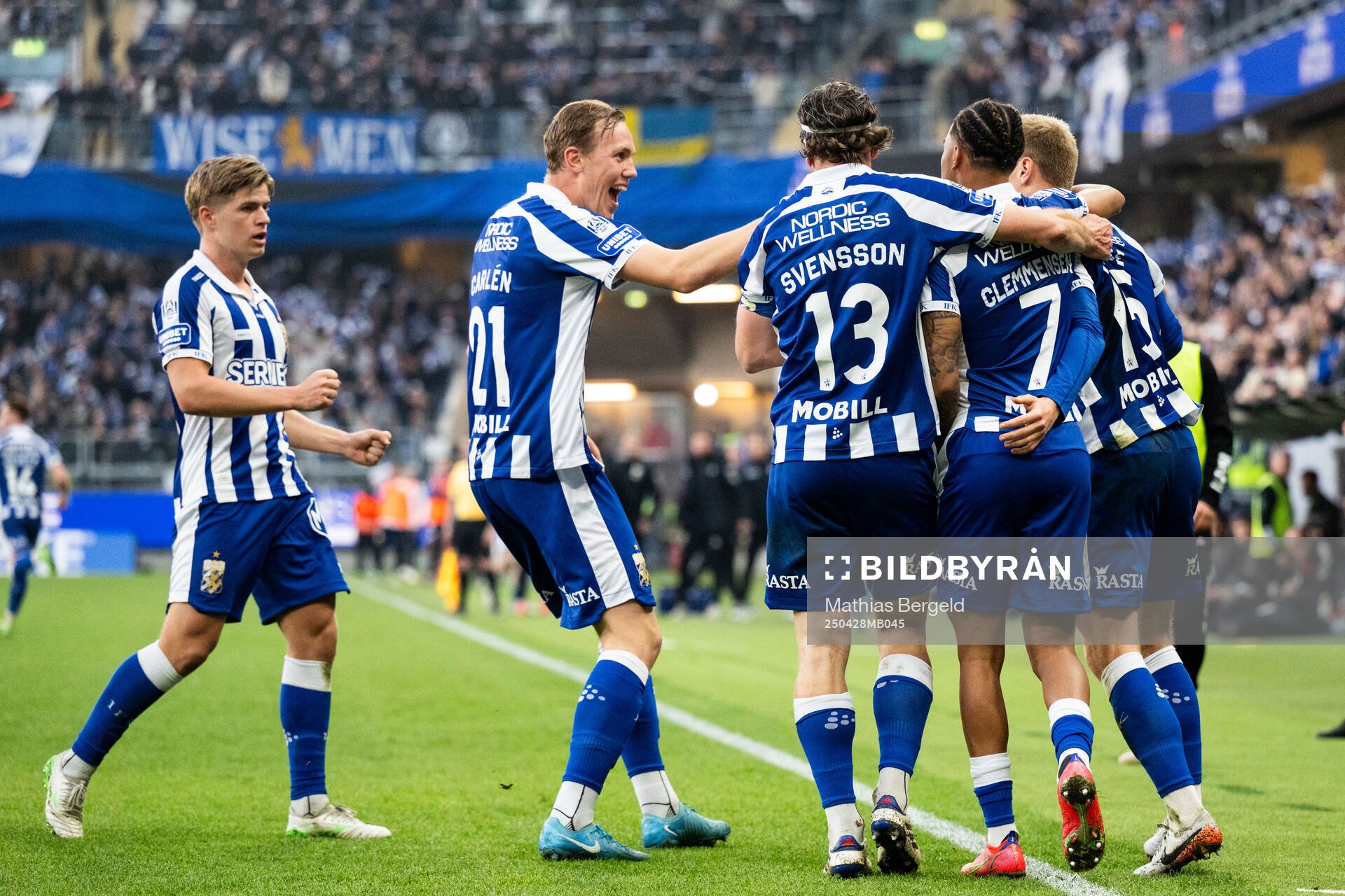 IFK Göteborgs Adam Carlén, Gustav Svensson, Sebastian