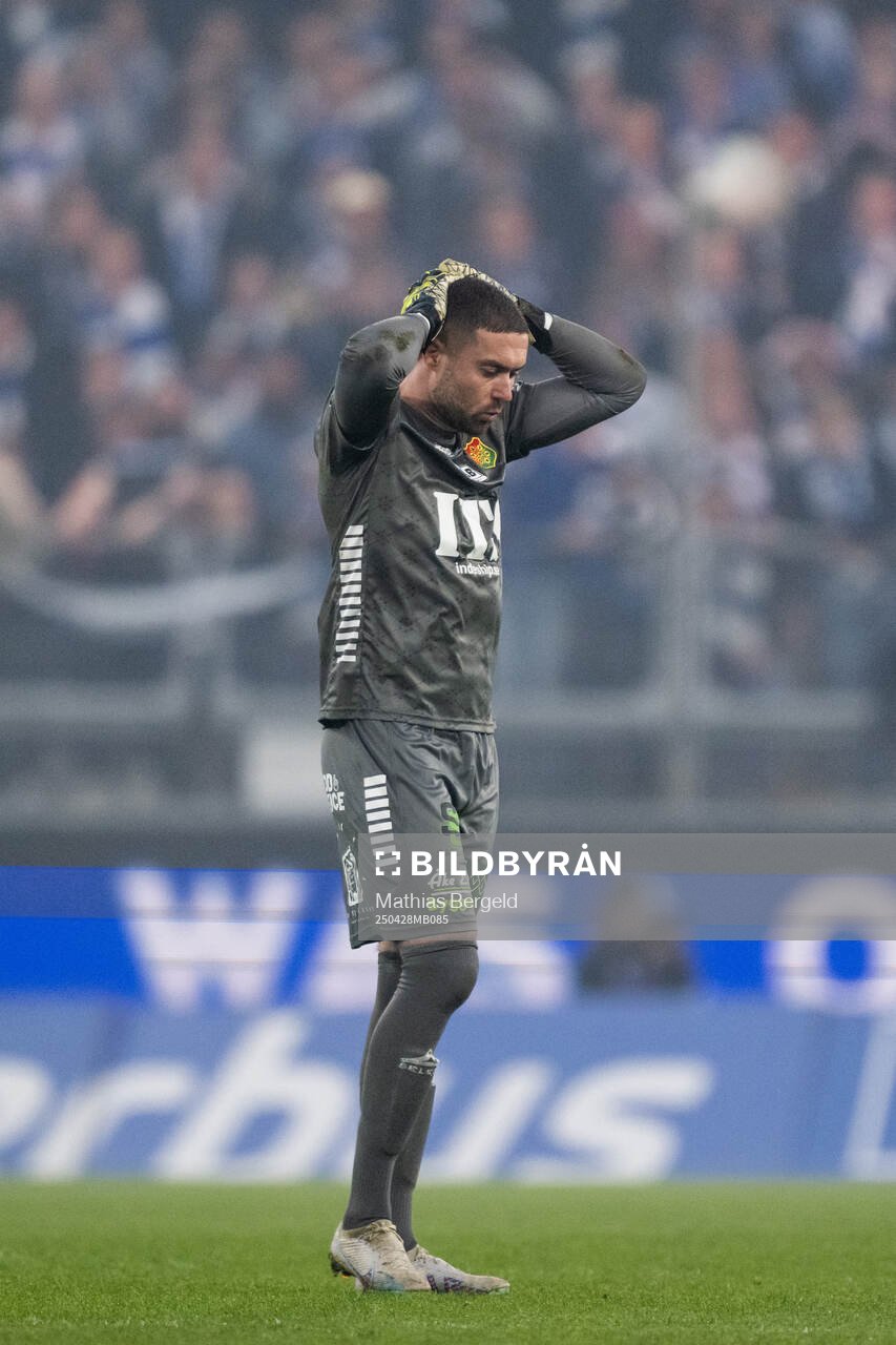 GAIS målvakt Mergim Krasniqi deppar