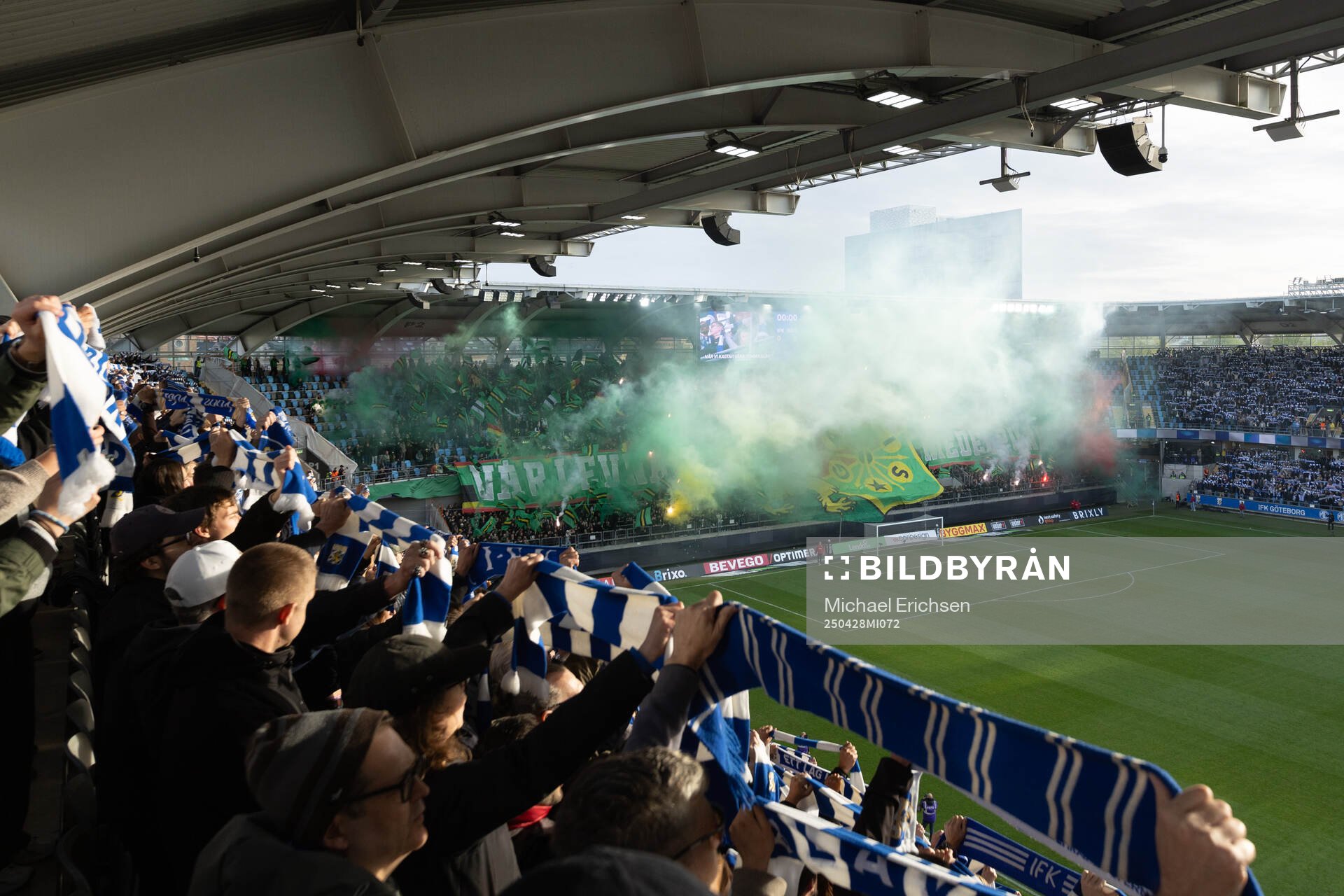 GAIS supportrar med ett Tifo