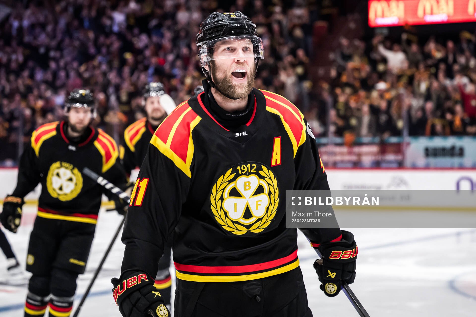 Brynäs Greg Scott jublar 1-3