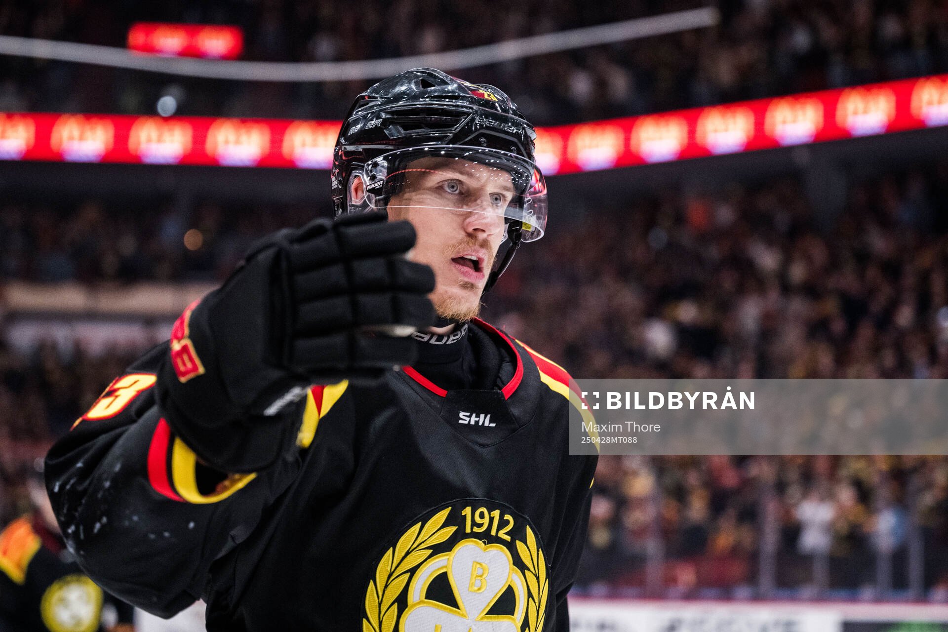 Brynäs Oskar Lindblom jublar