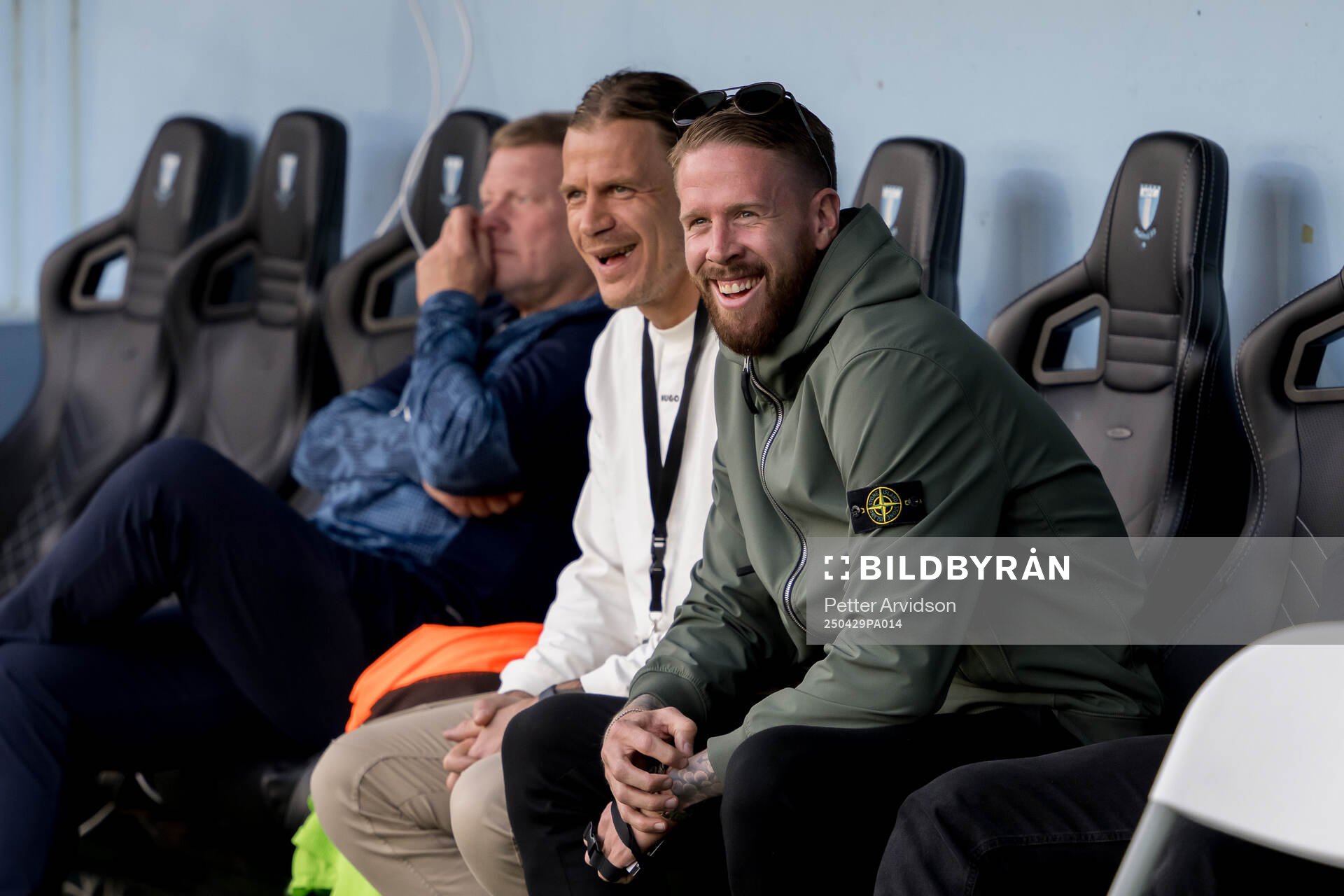Malmö FFs målvakt Johan Dahlin och Pontus Jansson