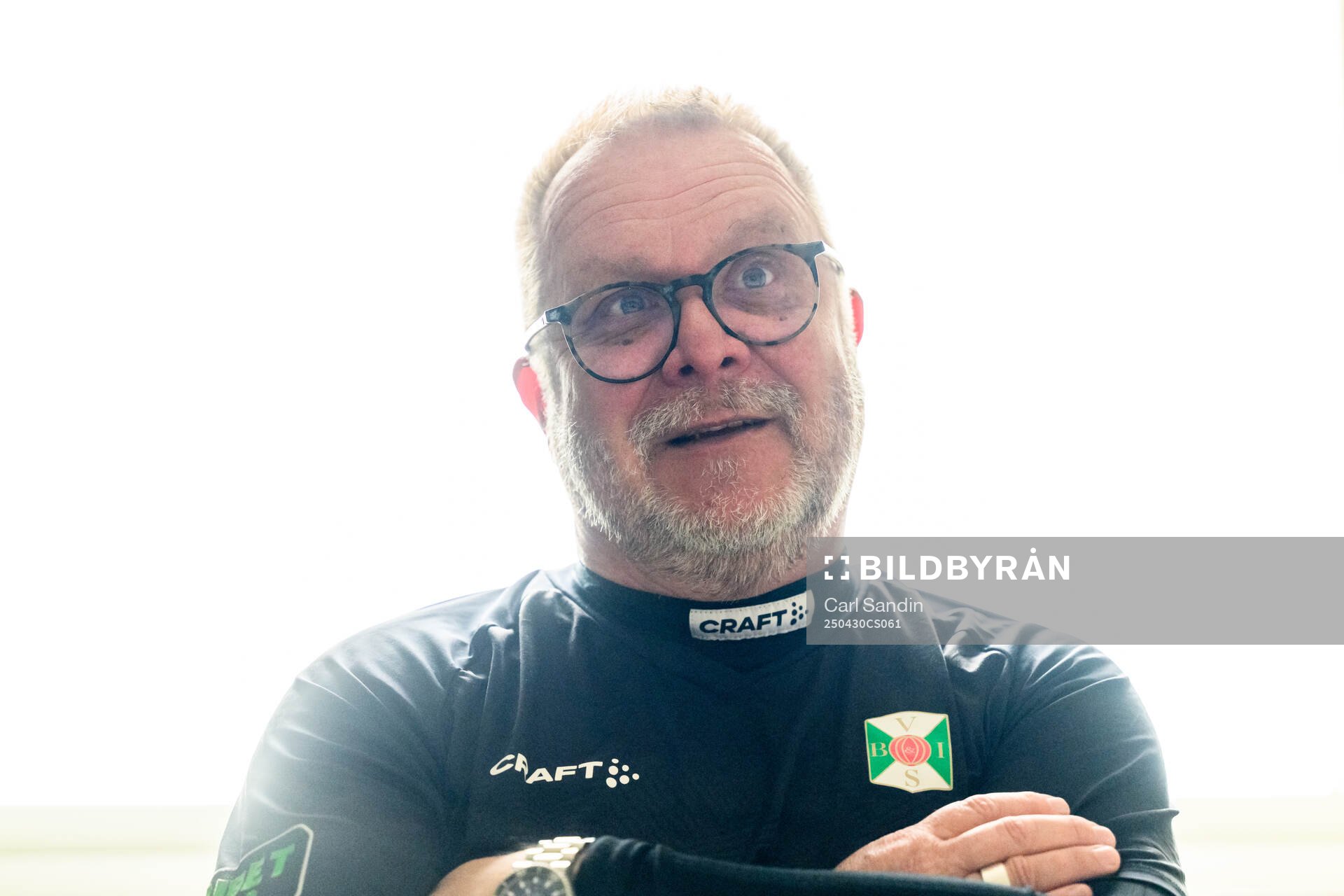 Tränare Roar Hansen blir intervjuad