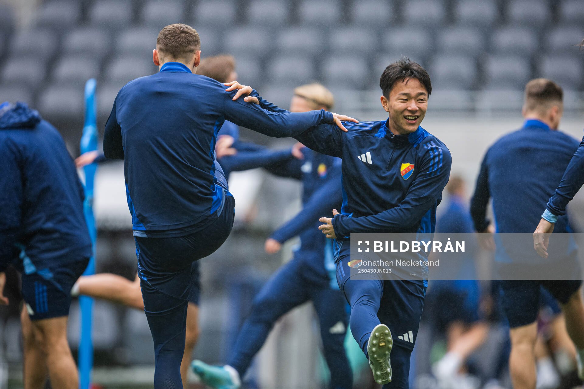 Keita Kosugi during a training session with Djurgården on April 30, 2025 in Stockholm. 