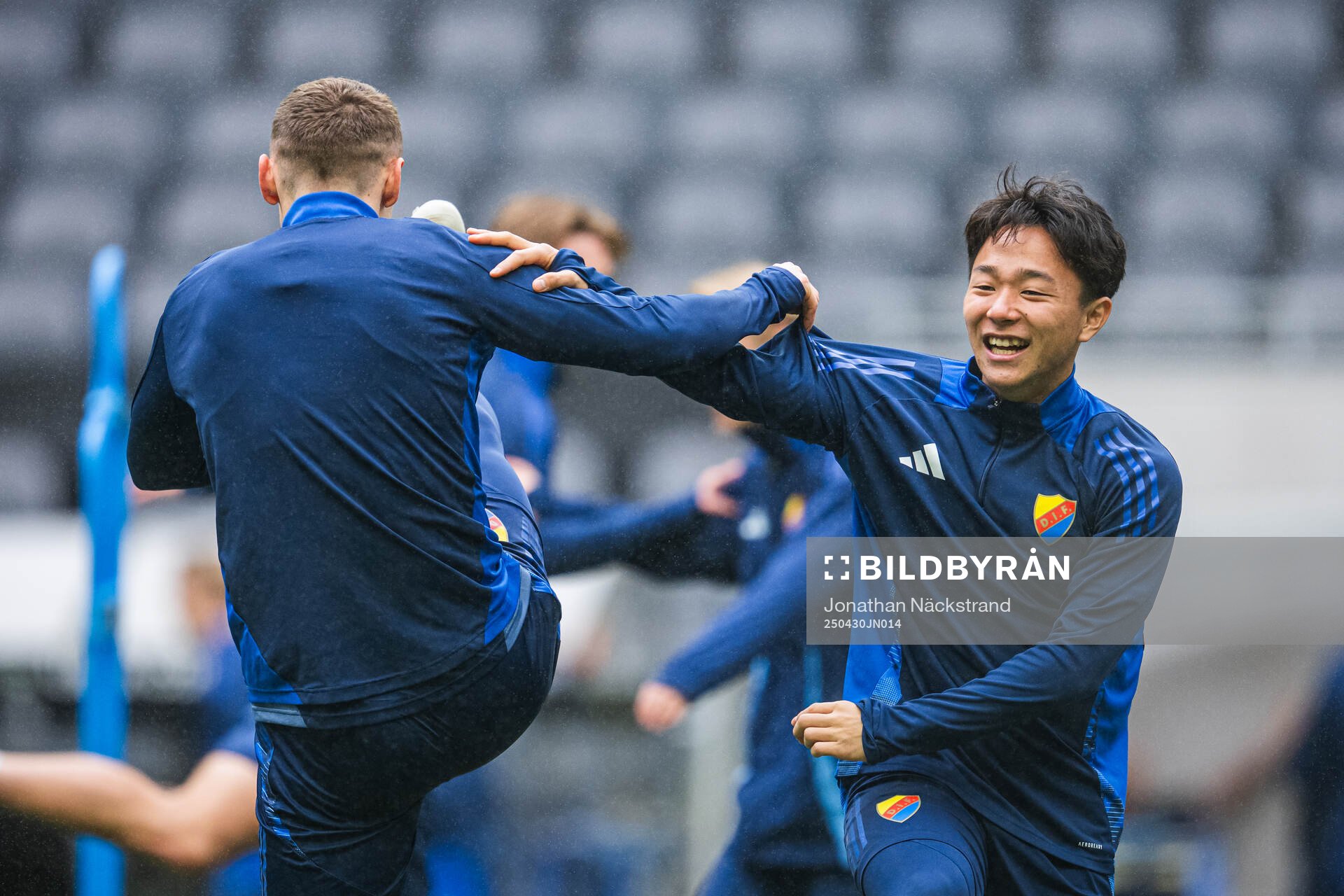 Keita Kosugi during a training session with Djurgården on April 30, 2025 in Stockholm. 