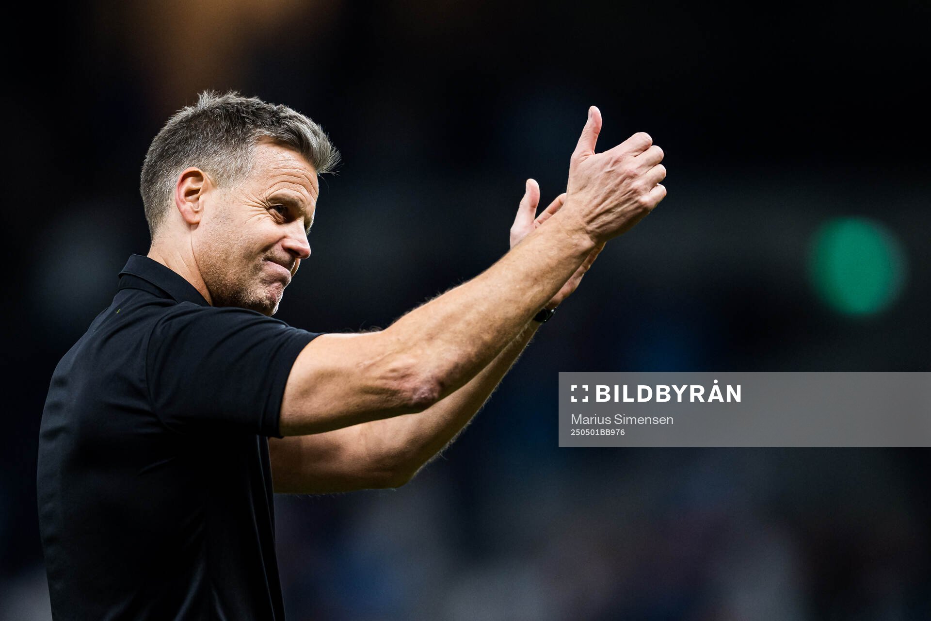 Kjetil Knutsen, head coach of Bodø/Glimt, after the UEFA Europa League semi-final football match between Tottenham and Bodø/Glimt on May 1, 2025 in London.