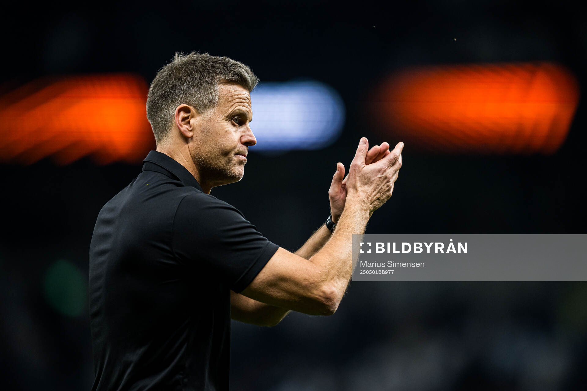 Kjetil Knutsen, head coach of Bodø/Glimt, after the UEFA Europa League semi-final football match between Tottenham and Bodø/Glimt on May 1, 2025 in London.
