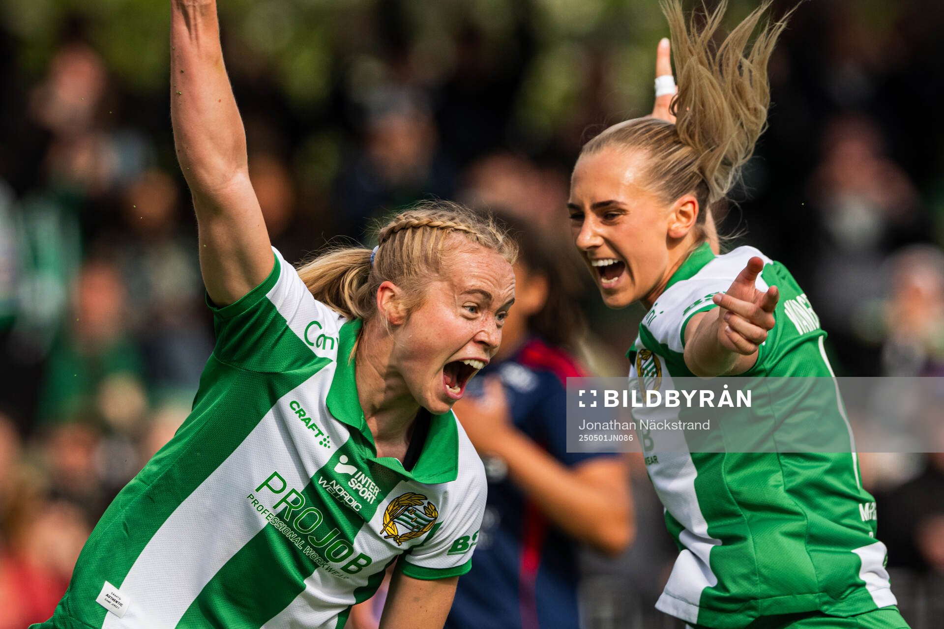 Hammarbys Julie Blakstad jublar