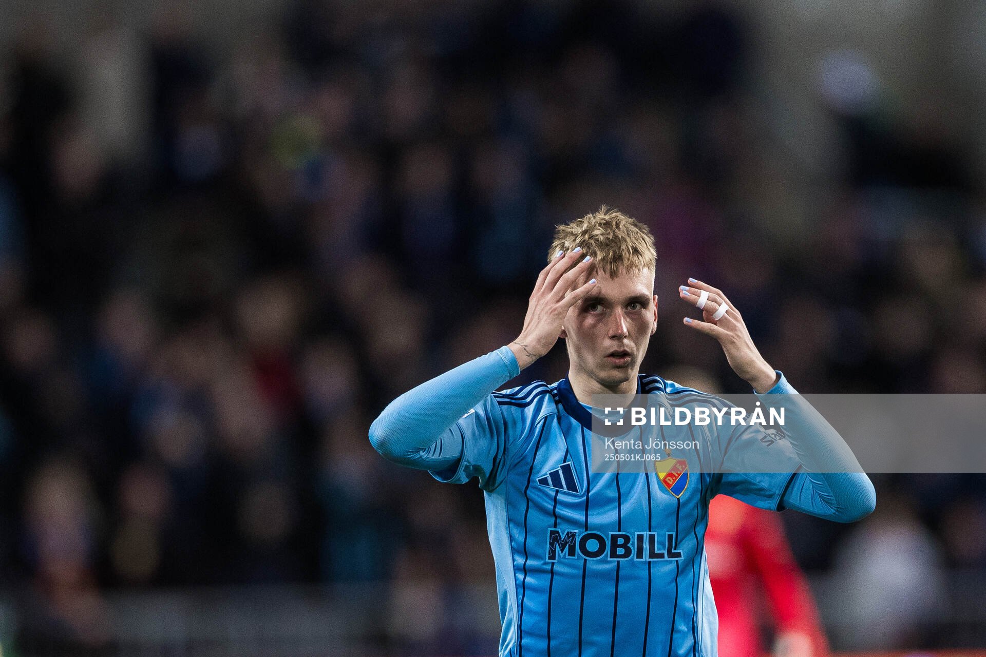 Santeri Haarala of Djurgården looks dejected