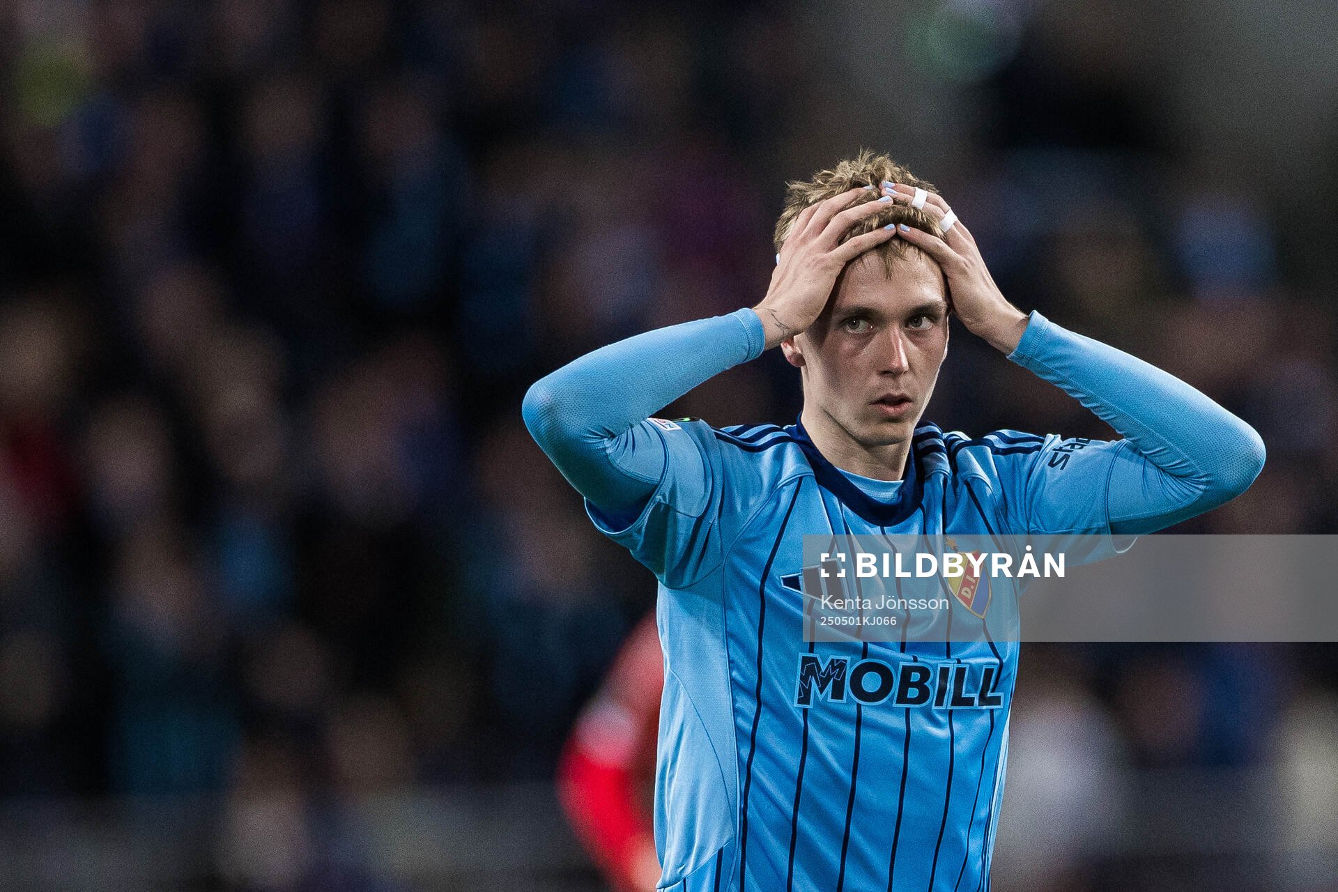 Santeri Haarala of Djurgården looks dejected