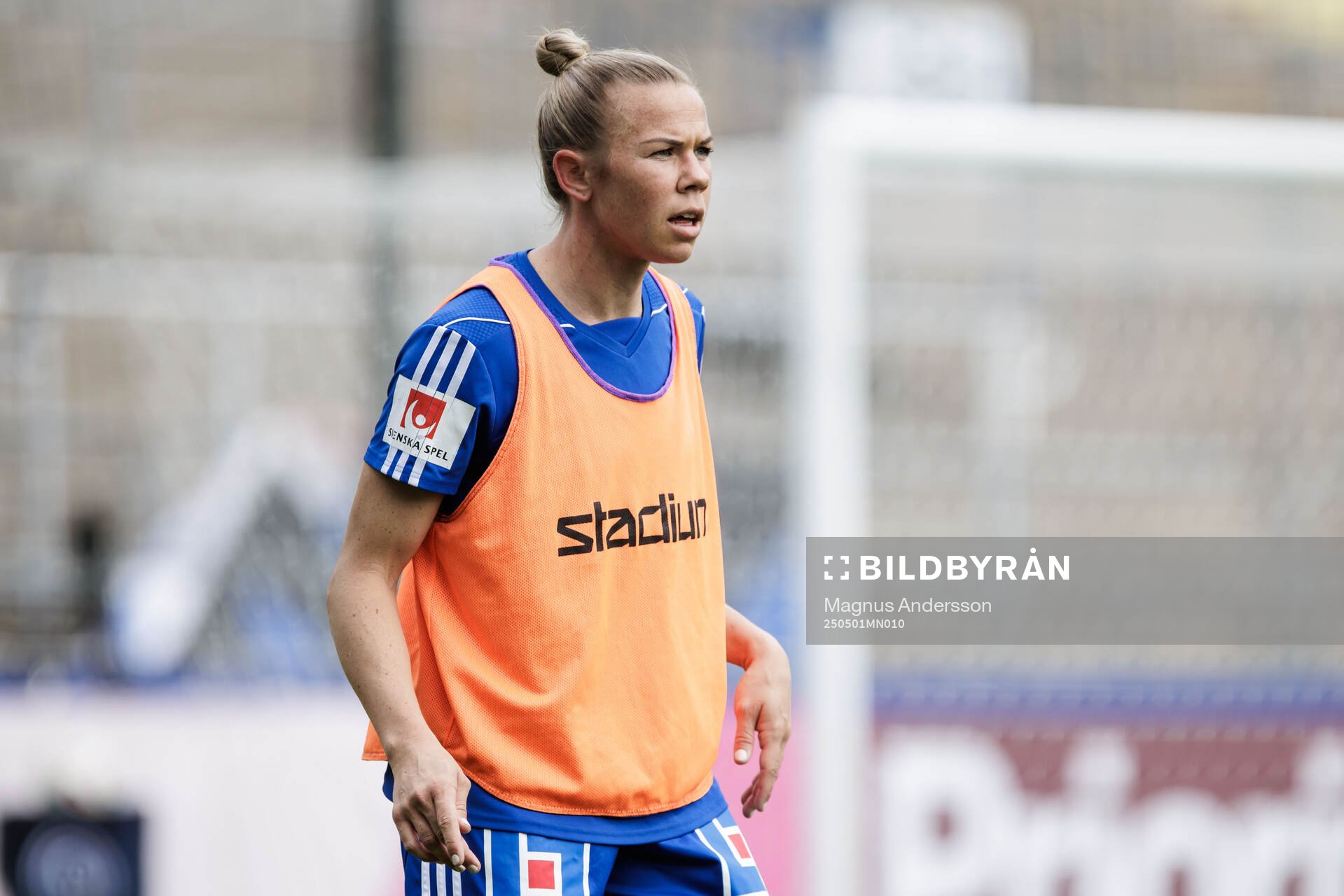 IFK Norrköpings Jessica Wik inför semifinalen i Svenska Cupen mellan IFK Norrköping och Häcken den 1 maj 2025 i Norrköping.