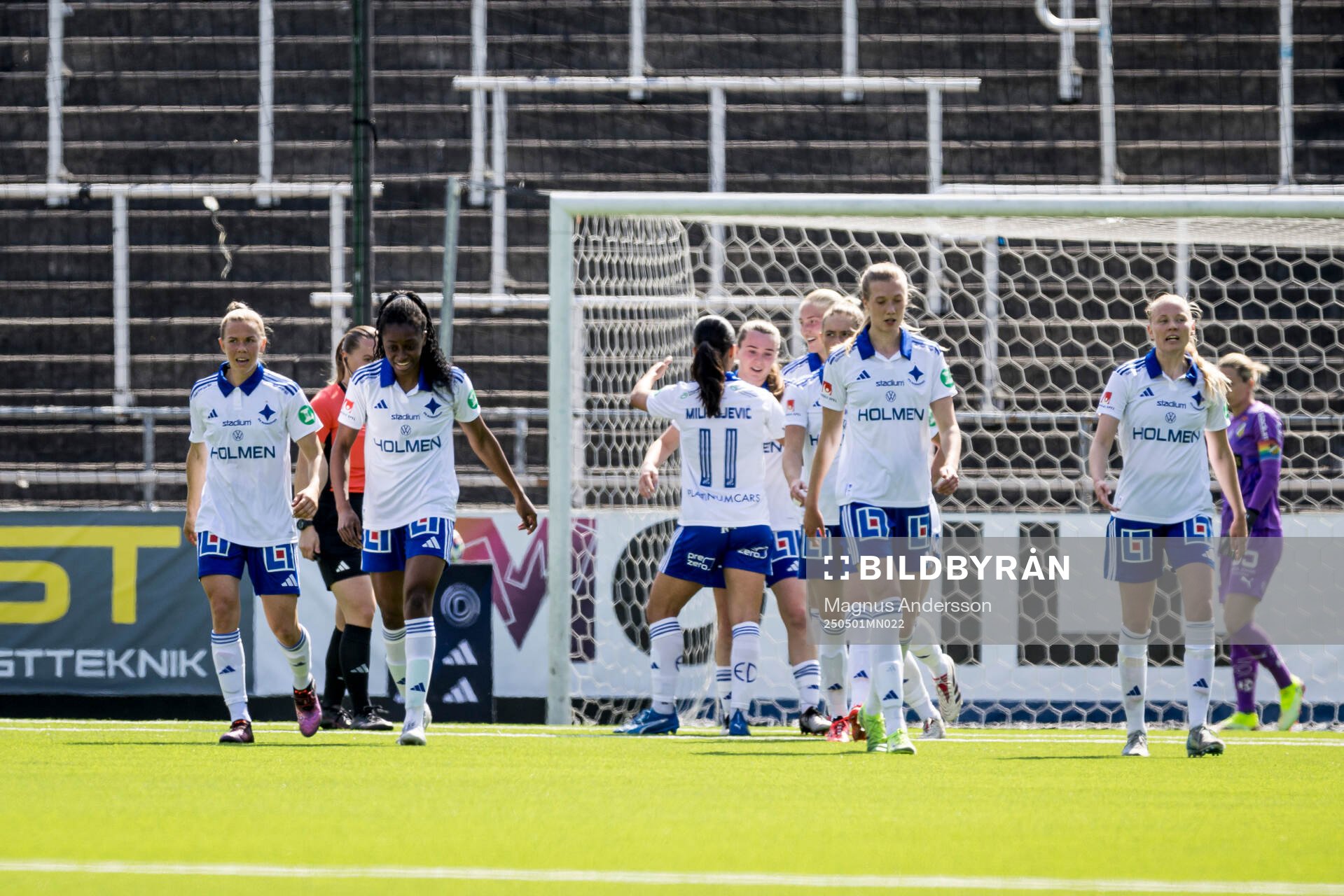 IFK Norrköpings Svea Rehnberg jublar efter 1-0 under semifinalen i Svenska Cupen mellan IFK Norrköping och Häcken den 1 maj 2025 i Norrköping. 