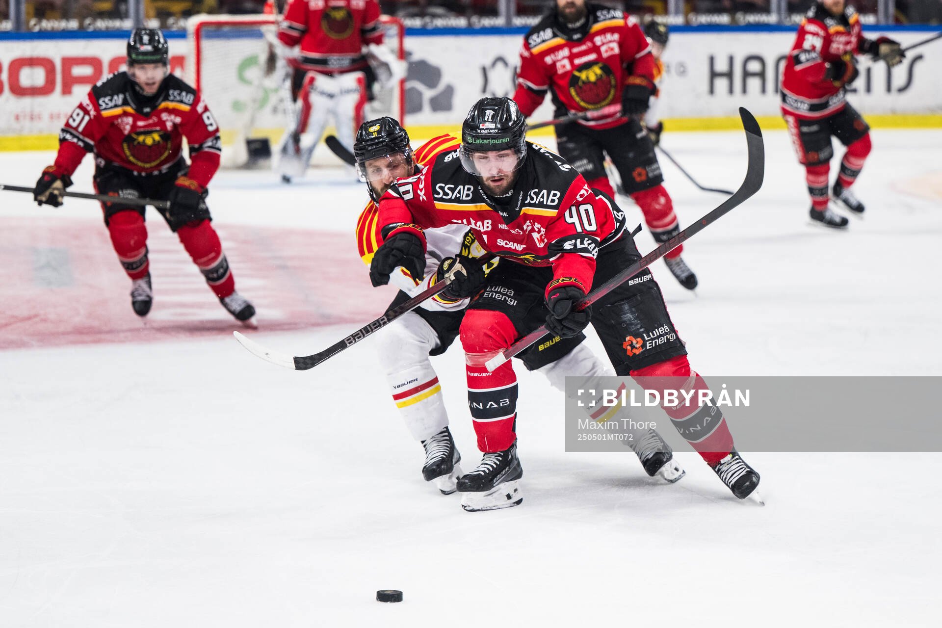 Brynäs Jordan Schroeder och Luleås David Lilja