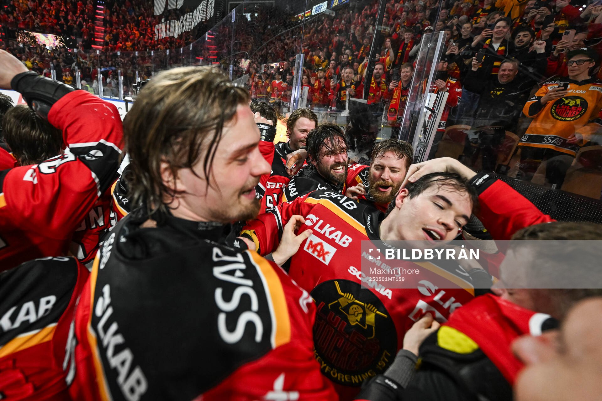 Luleås spelare jublar