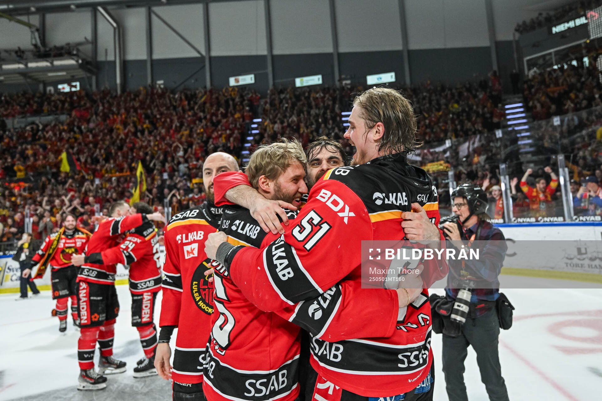 Luleås spelare jublar