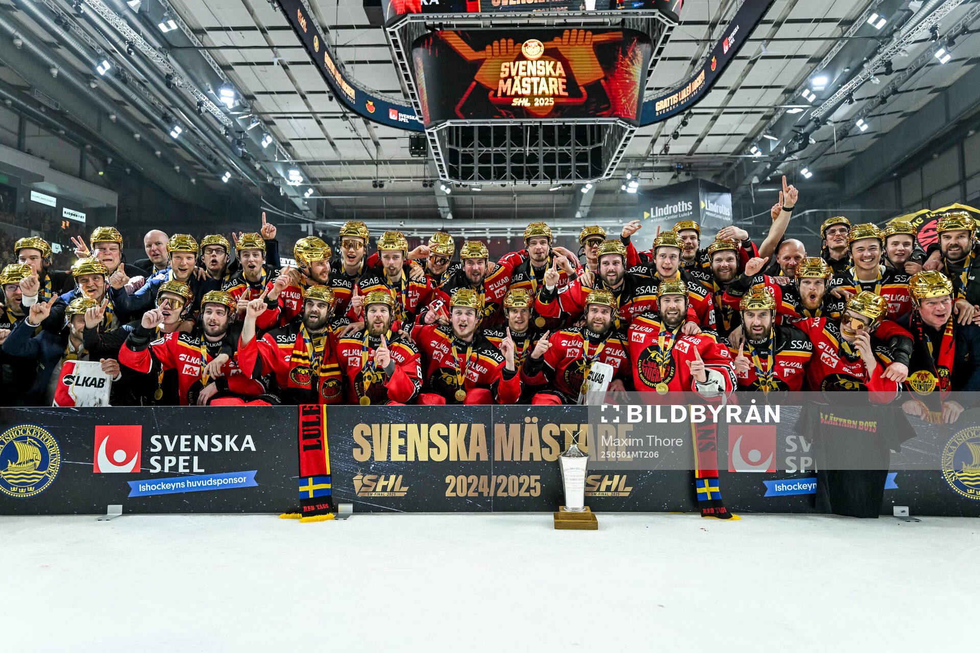 Luleås spelare jublar