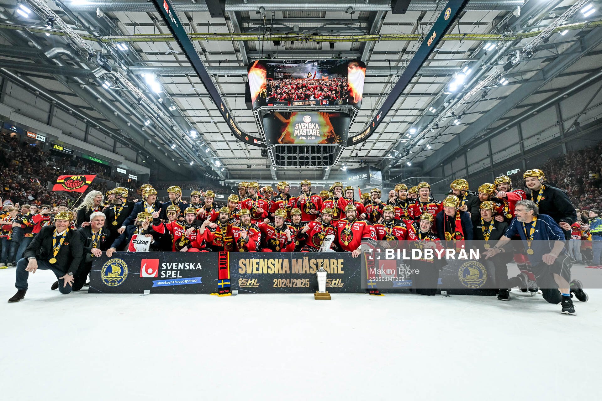 Luleås spelare jublar