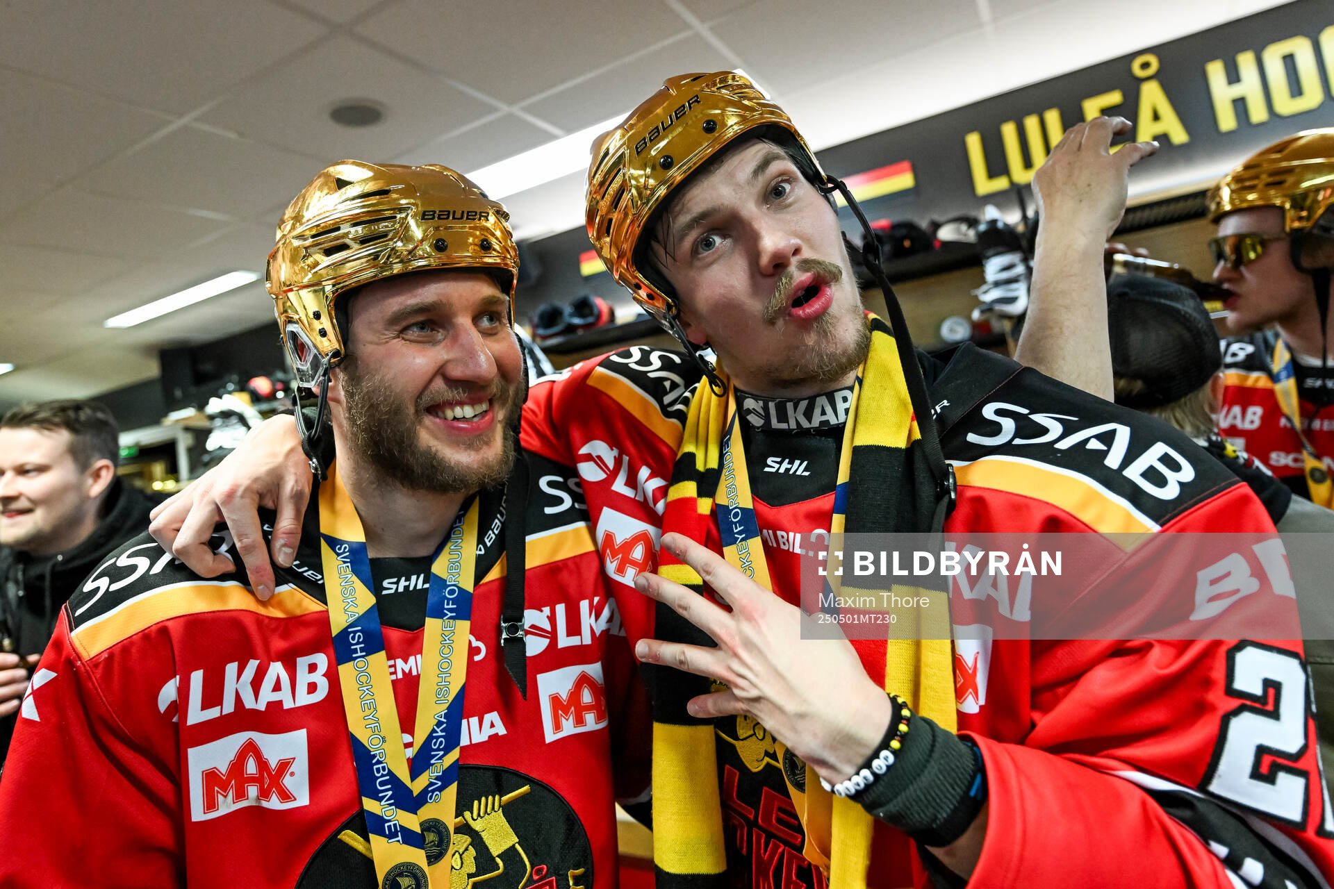 Luleås spelare jublar