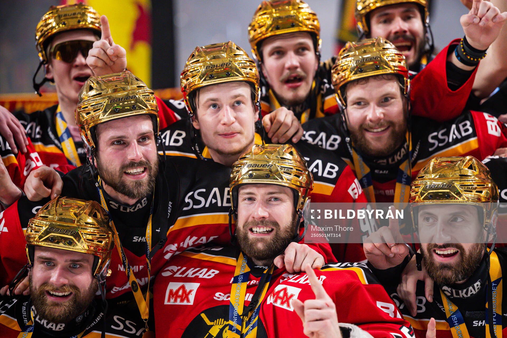 Luleås Mathias Bromé och Joel Lassinantti jublar