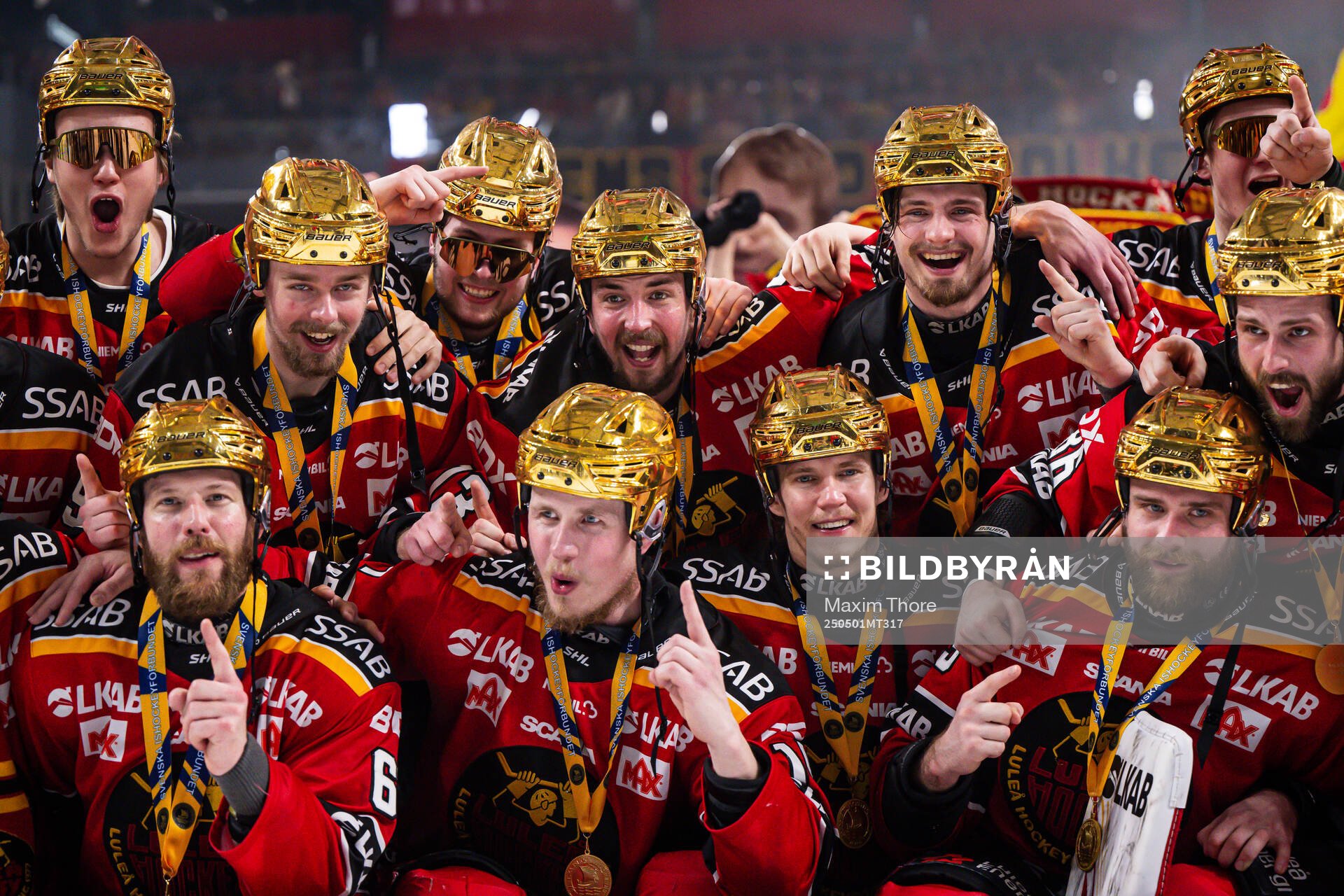 Luleås spelare jublar