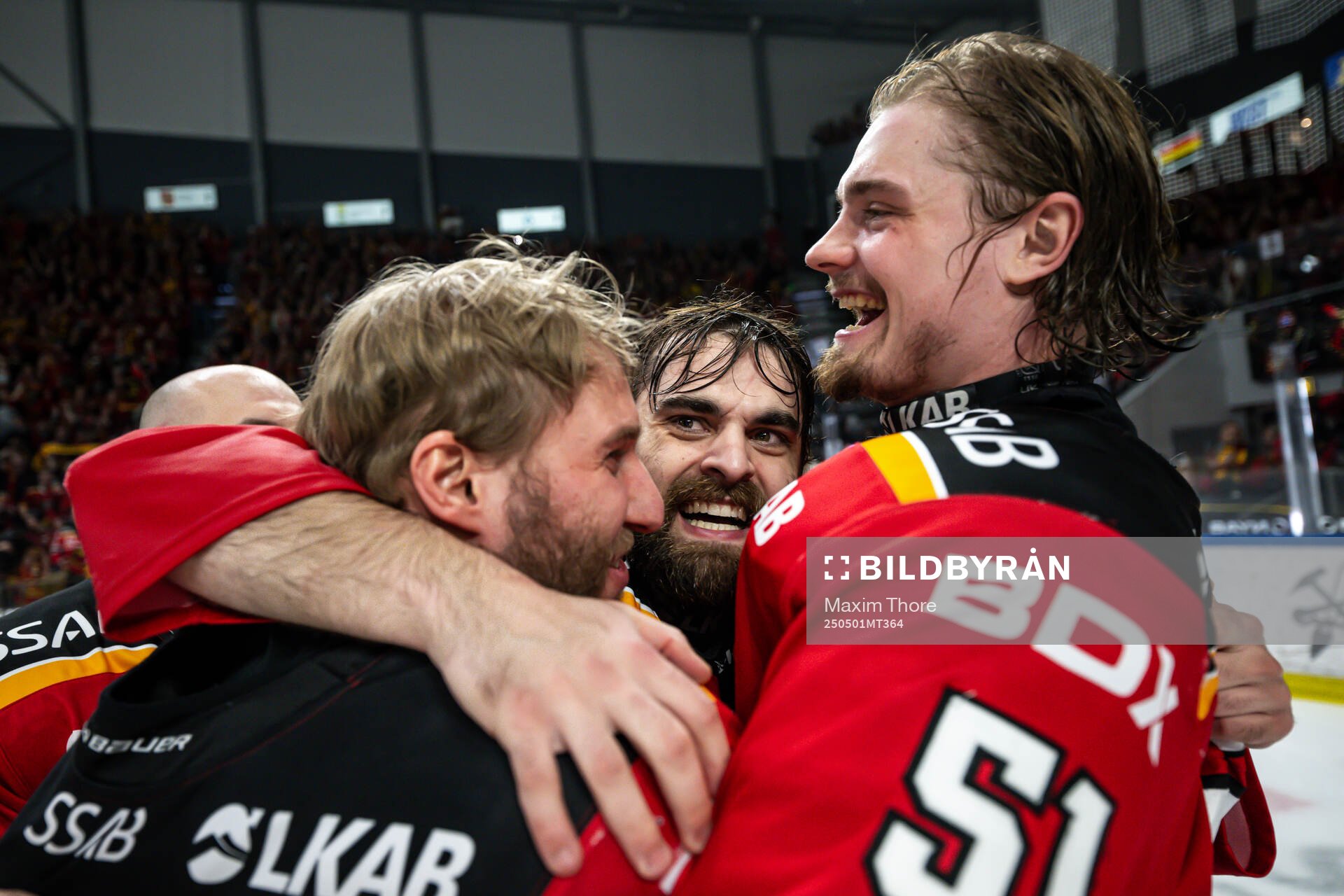 Luleås Frederic Allard och Markus Nurmi jublar
