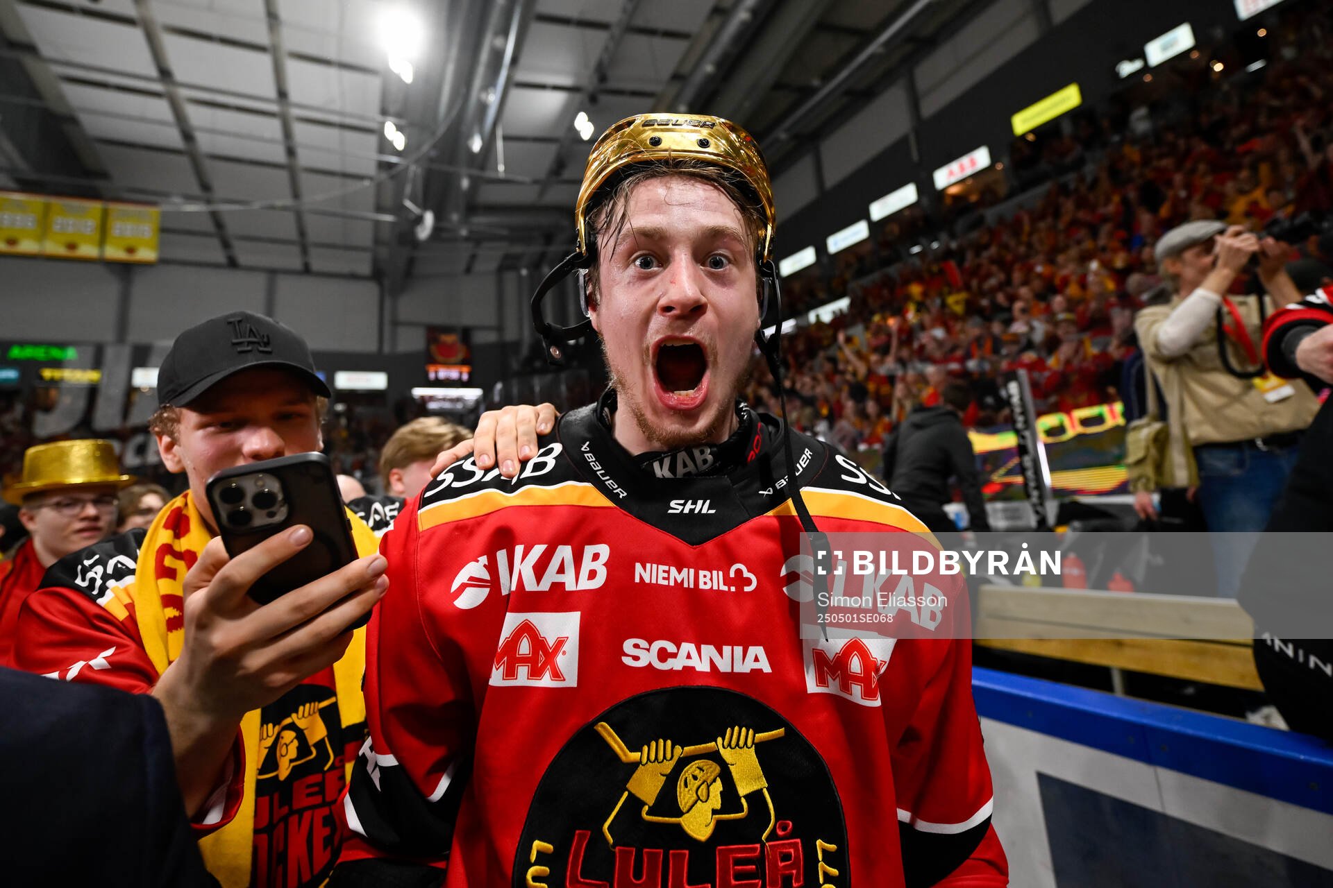 Luleås  Pontus Andreasson jublar