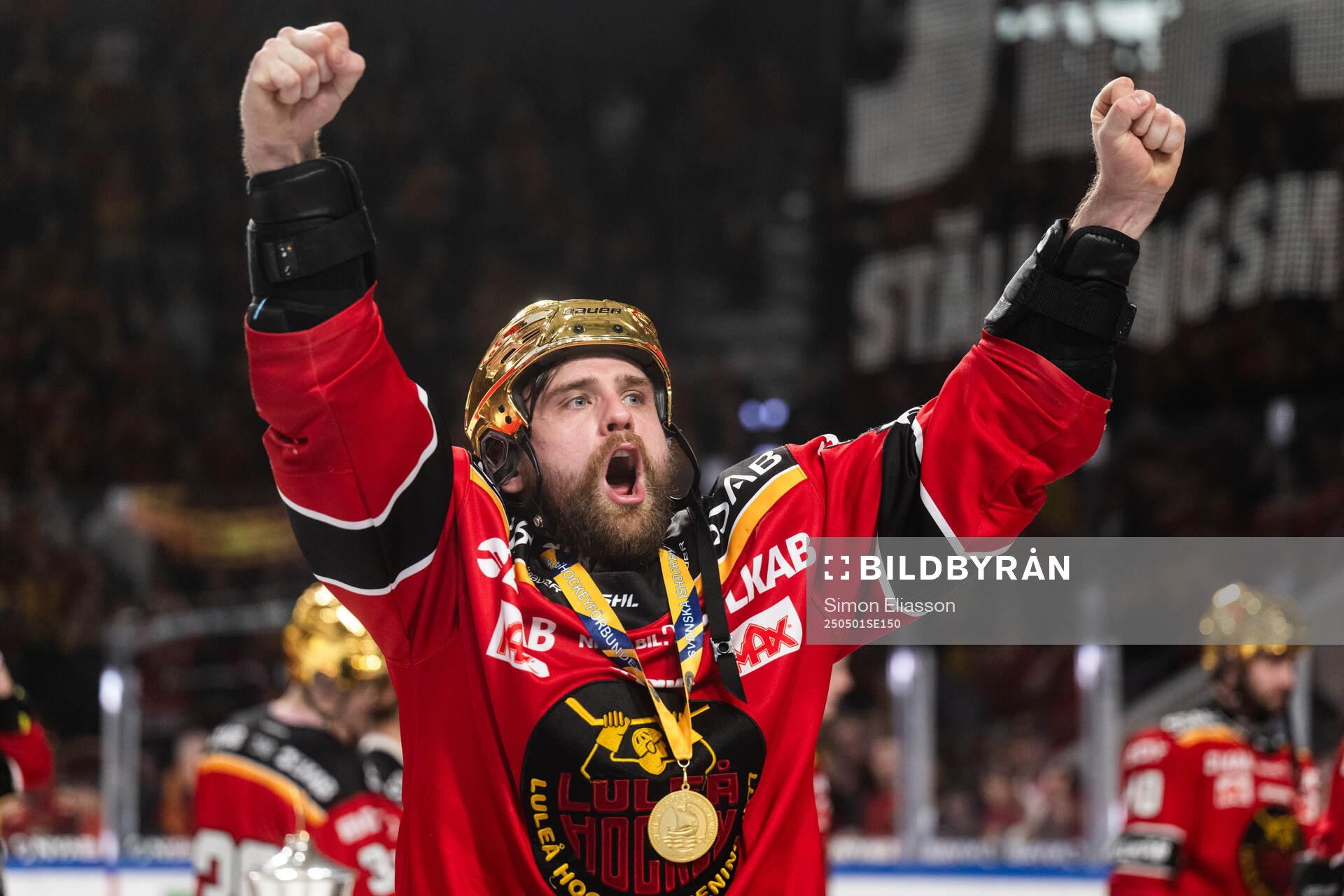 Luleås Pontus Själin jublar