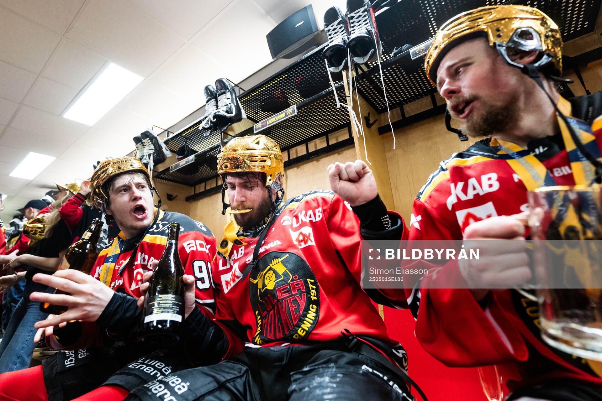 Luleås Pontus Andreasson, David Lilja och Ludvig Jansson