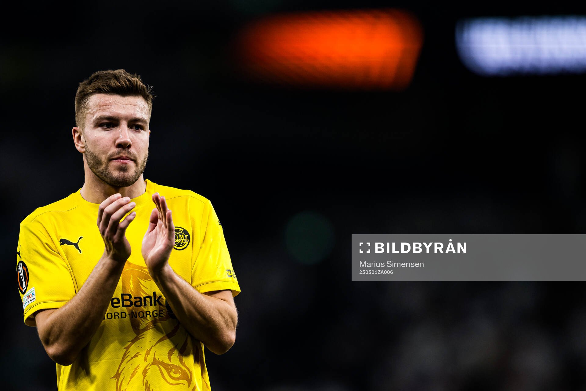 Fredrik Bjørkan of Bodø/Glimt after the UEFA Europa League semi-final football match between Tottenham and Bodø/Glimt on May 1, 2025 in London.