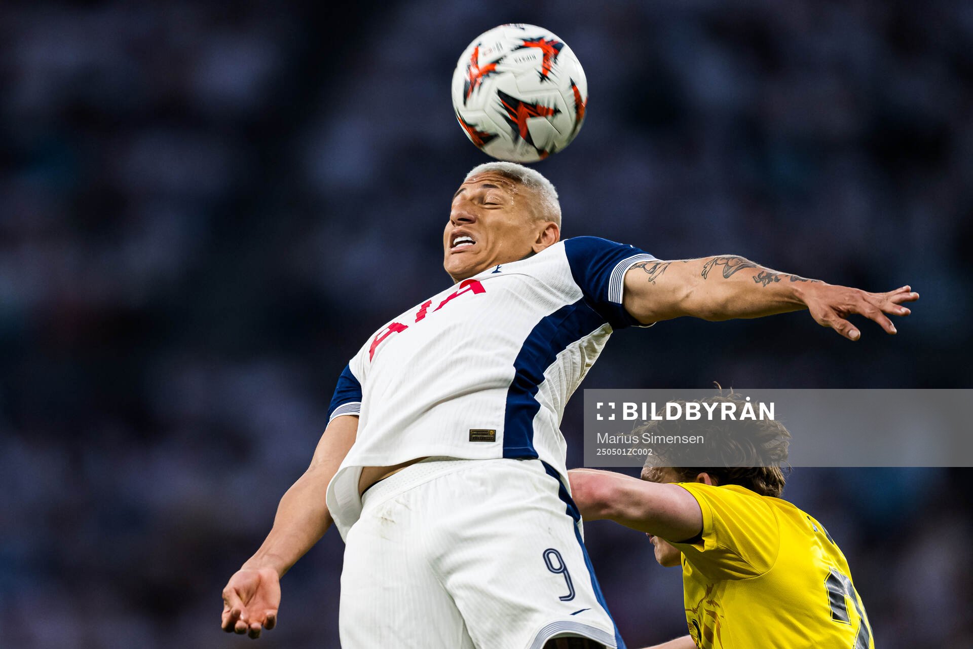 Richarlison of Tottenham during the UEFA Europa League semi-final football match between Tottenham and Bodø/Glimt on May 1, 2025 in London.