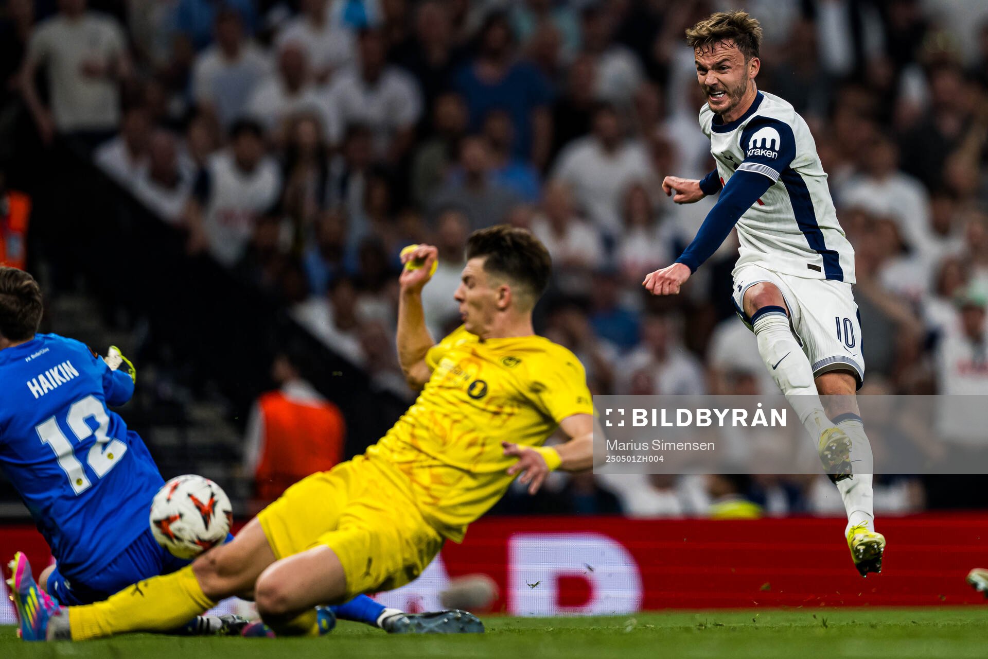 James Maddison of Tottenham scores the 2-0 goal