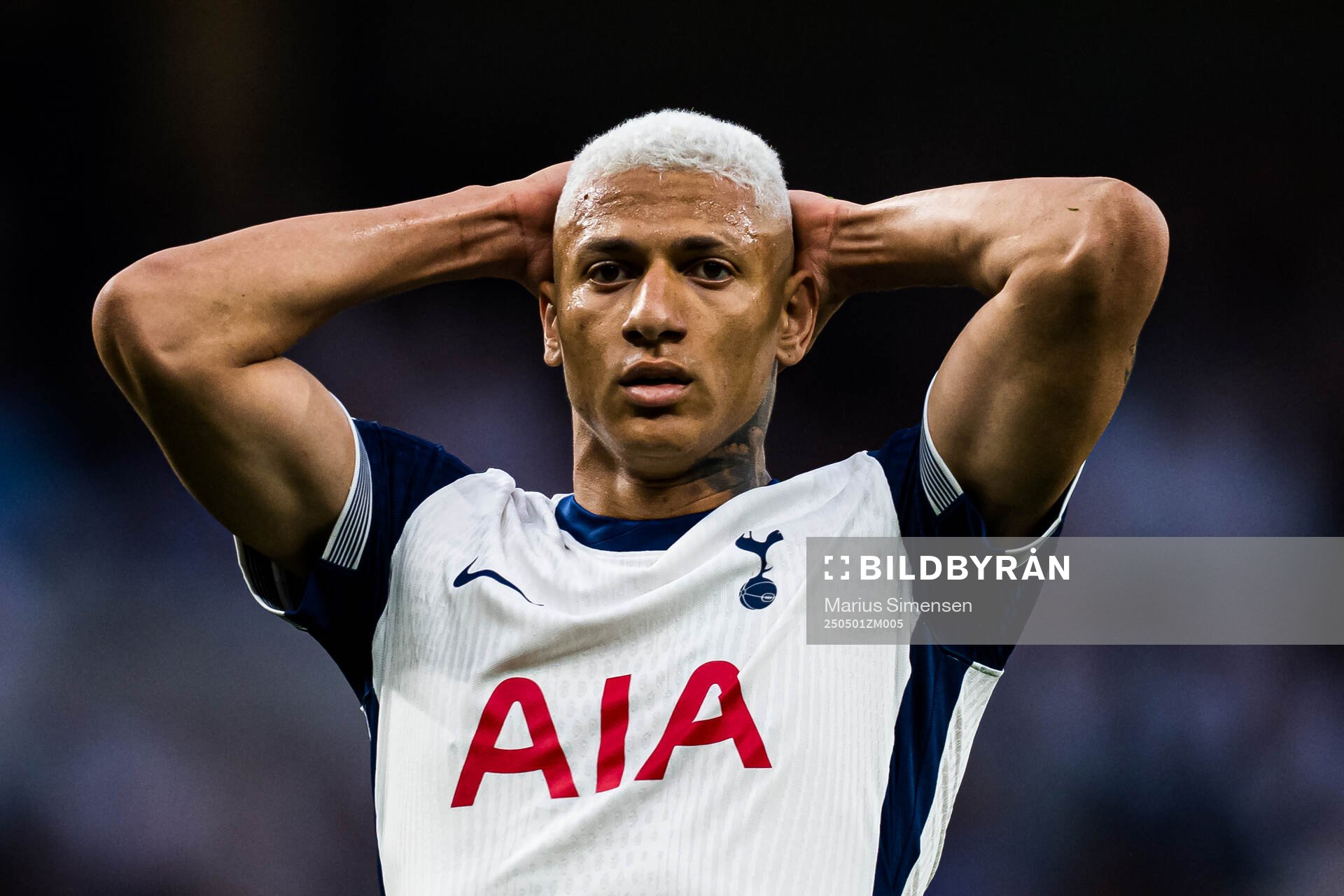 Richarlison of Tottenham looks dejected