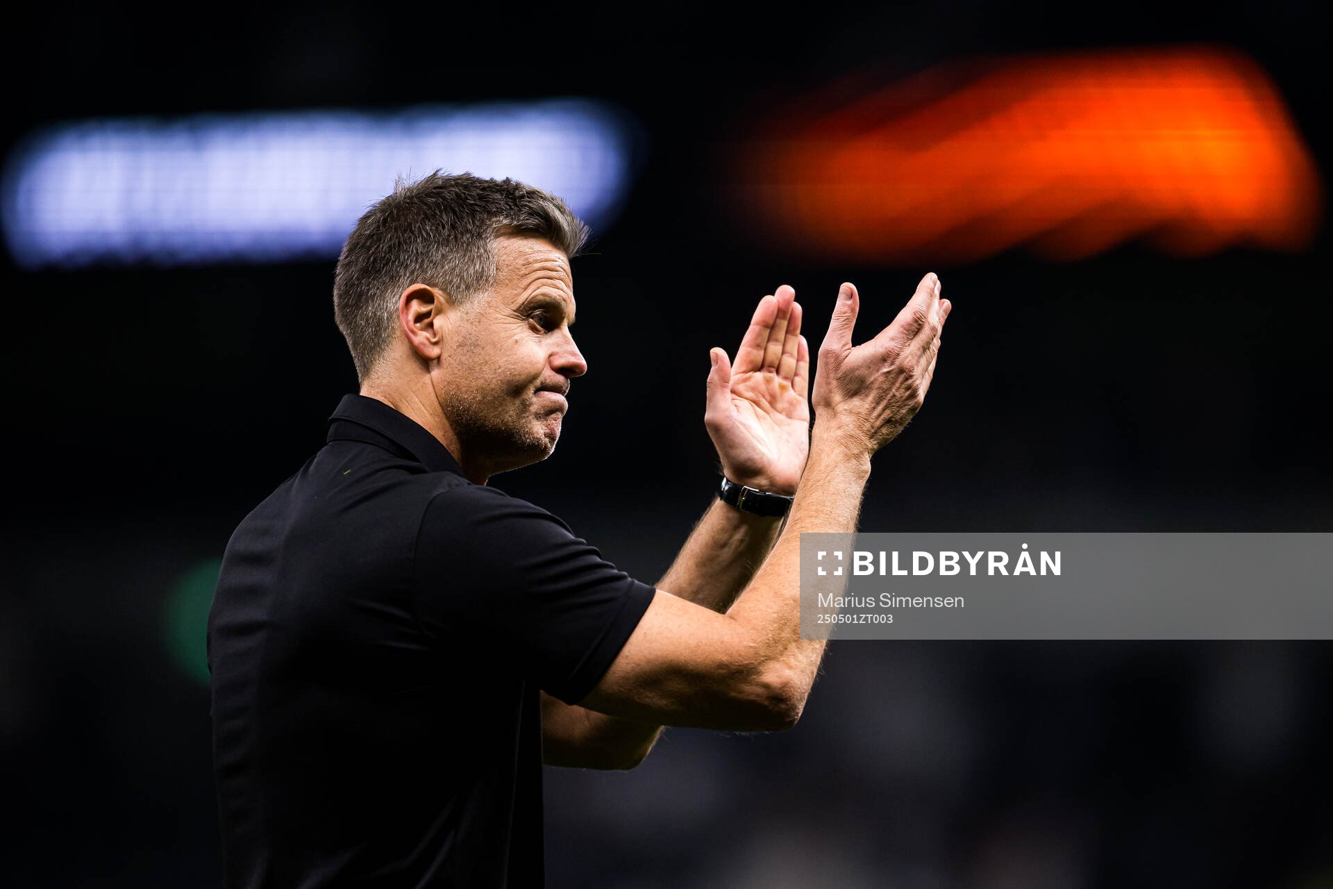 Kjetil Knutsen, head coach of Bodø/Glimt, after the UEFA Europa League semi-final football match between Tottenham and Bodø/Glimt on May 1, 2025 in London.