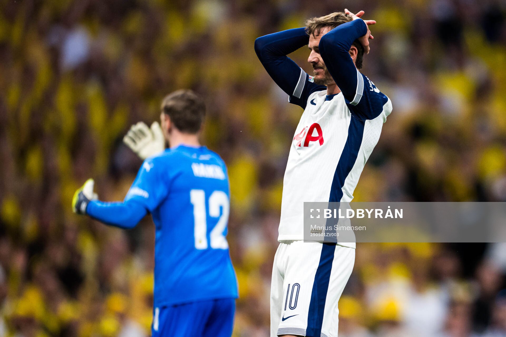 James Maddison of Tottenham looks dejected