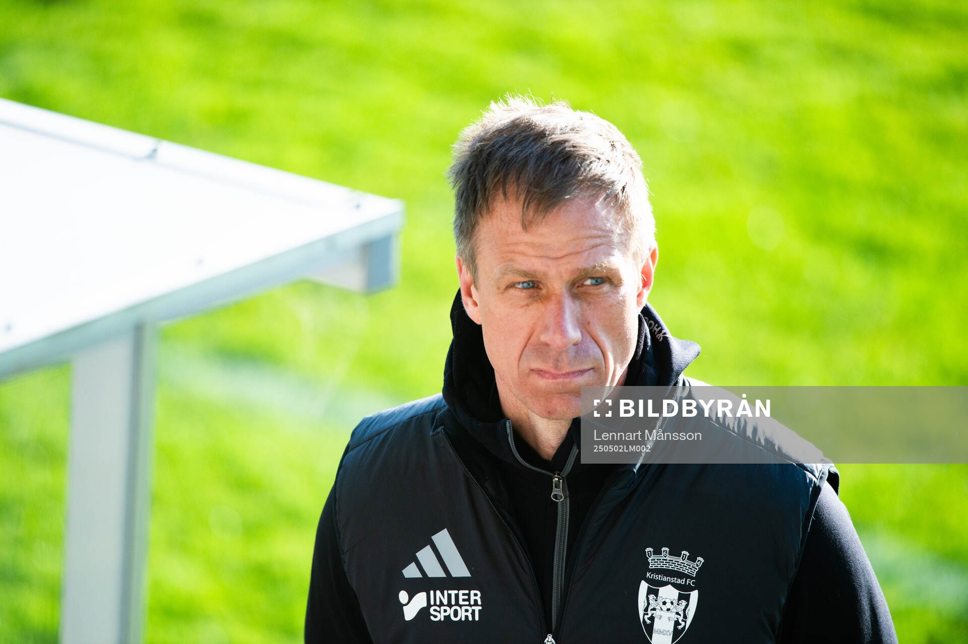 Kristianstads tränare Mattias Asper i matchen i division 2