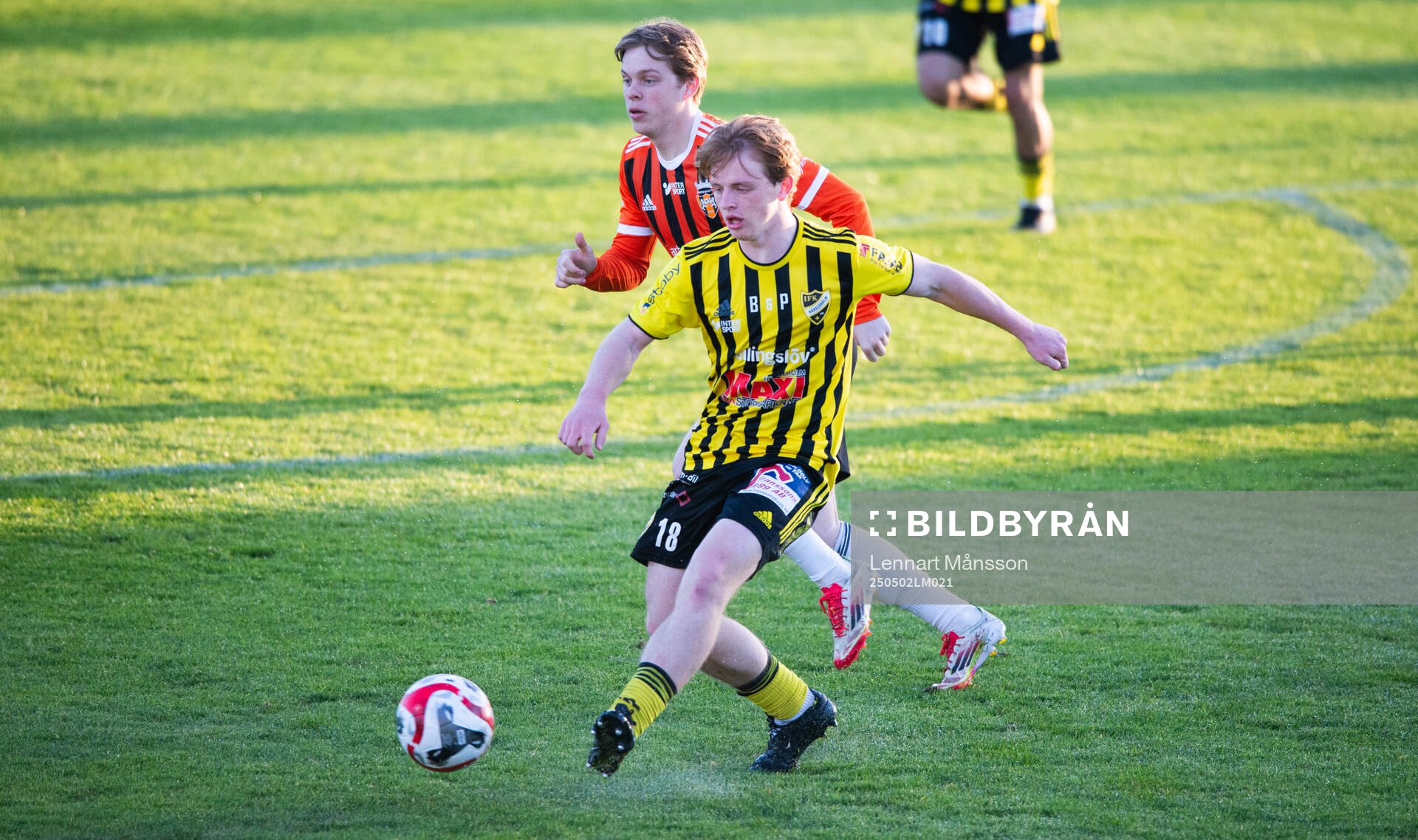 IFK Hässleholms Sam Hegdal i matchen i division 2 mellan IFK Hässleholm och Kristianstads FC i Hässleholm 2 maj 2025.