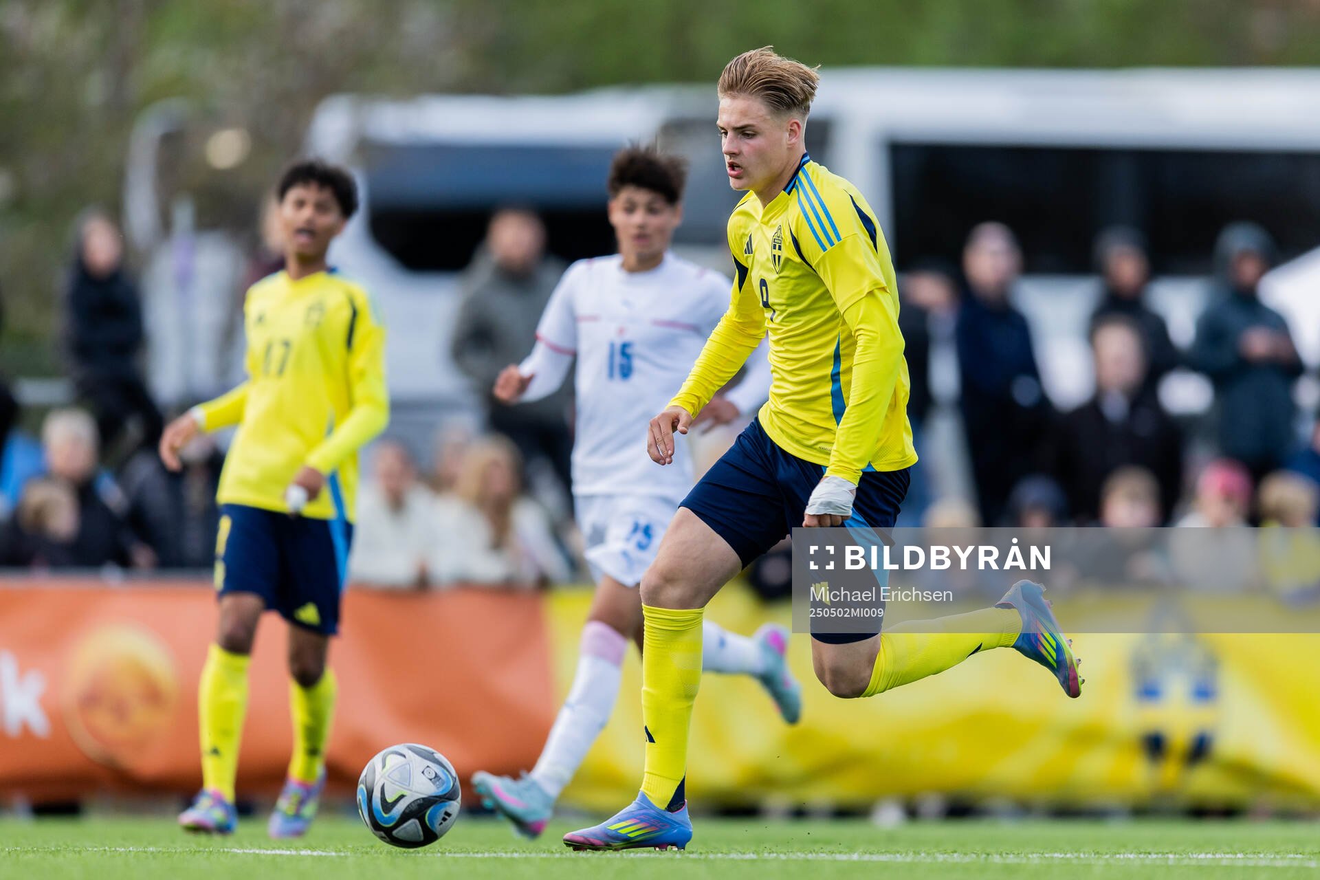 Leonel Eklund of Sweden during the UEFA Development Tournament between Sweden and Czech Republic on May 2, 2025 in Lysekil.