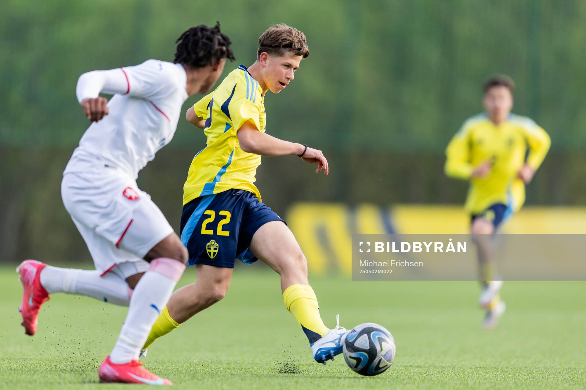 Oliver Djurci of Sweden during the UEFA Development Tournament between Sweden and Czech Republic on May 2, 2025 in Lysekil.