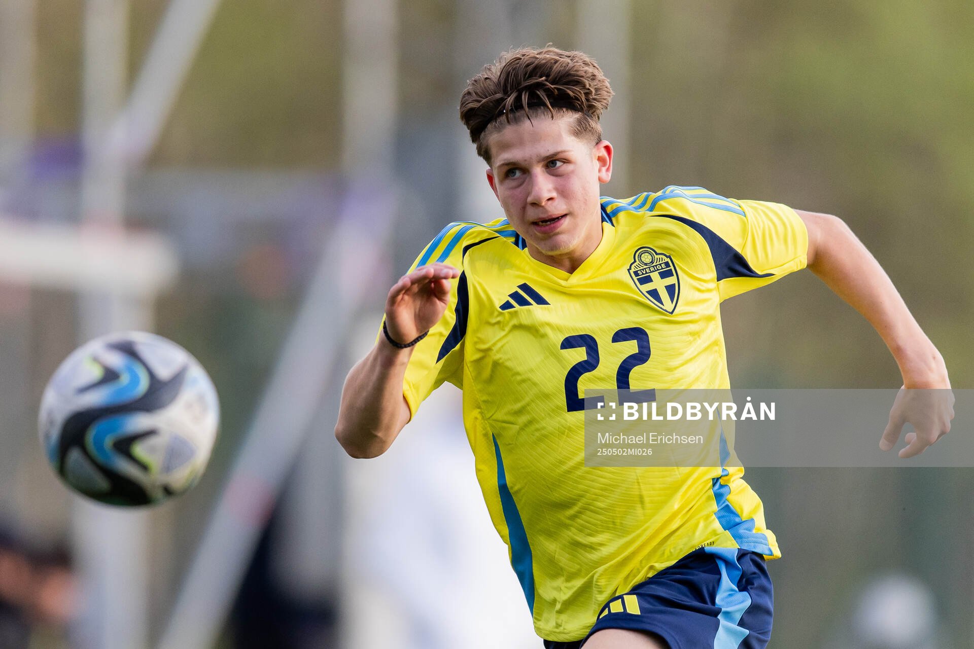 Oliver Djurci of Sweden during the UEFA Development Tournament between Sweden and Czech Republic on May 2, 2025 in Lysekil.