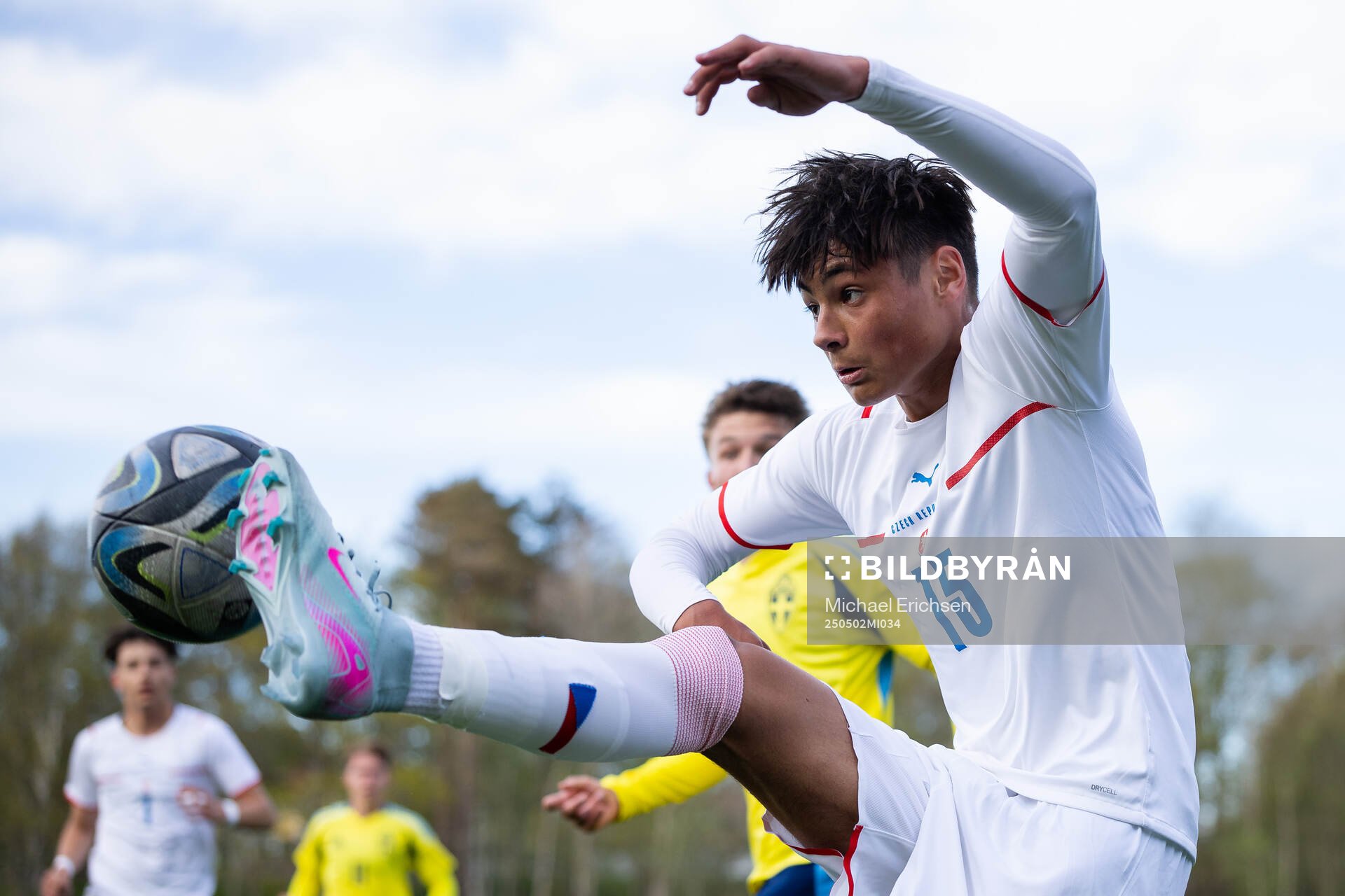 Patrik Bartos of Czech Republic during the UEFA Development Tournament between Sweden and Czech Republic on May 2, 2025 in Lysekil.