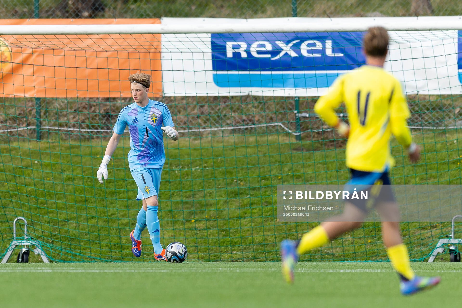 Goalkepper Svante Stangenberg of Sweden during the UEFA Development Tournament between Sweden and Czech Republic on May 2, 2025 in Lysekil.