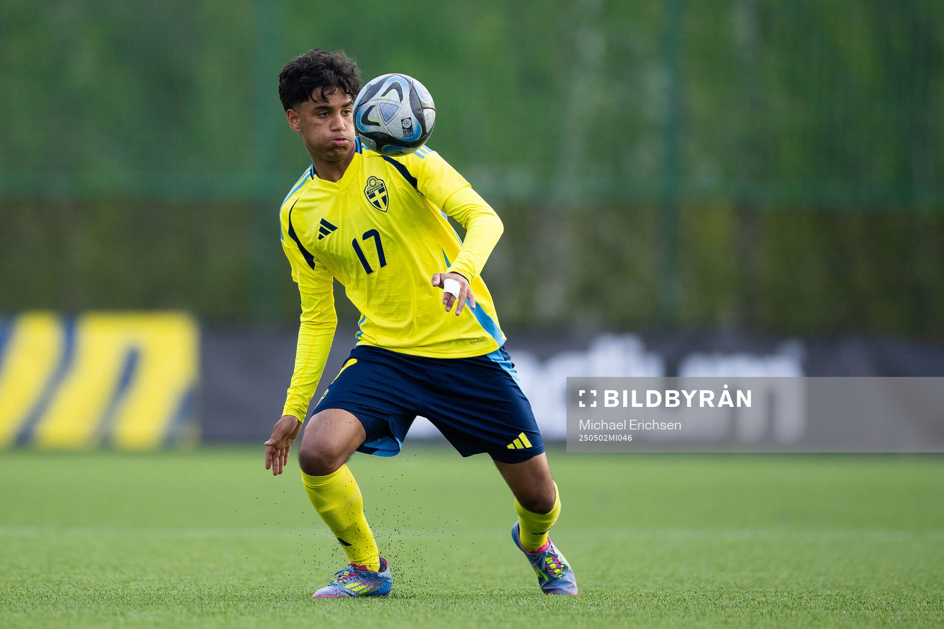 Gabriel Duarte Santos of Sweden during the UEFA Development Tournament between Sweden and Czech Republic on May 2, 2025 in Lysekil.