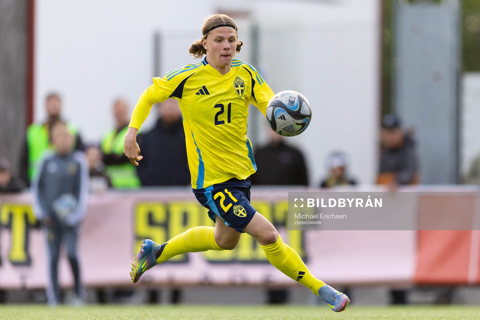 Lucas Persson of Sweden during the UEFA Development Tournament between Sweden and Czech Republic on May 2, 2025 in Lysekil.