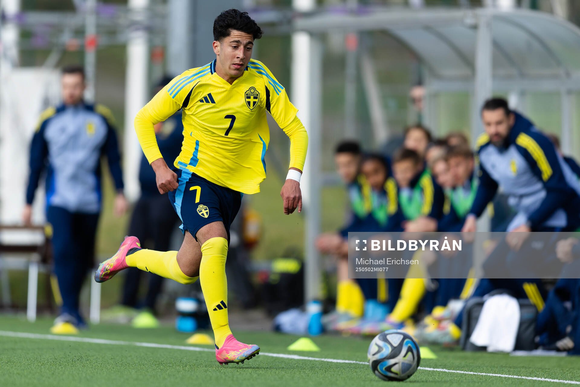 Rayan Bardghji of Sweden during the UEFA Development Tournament between Sweden and Czech Republic on May 2, 2025 in Lysekil.