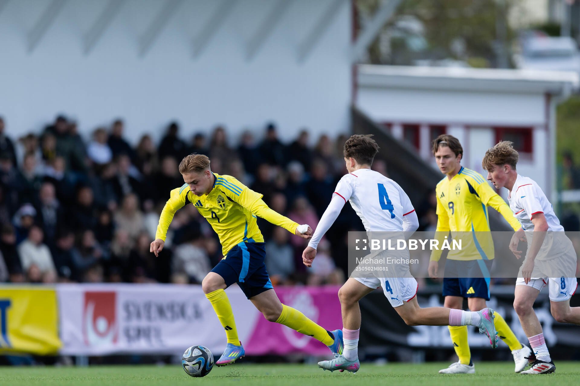 Leonel Eklund of Sweden during the UEFA Development Tournament between Sweden and Czech Republic on May 2, 2025 in Lysekil.