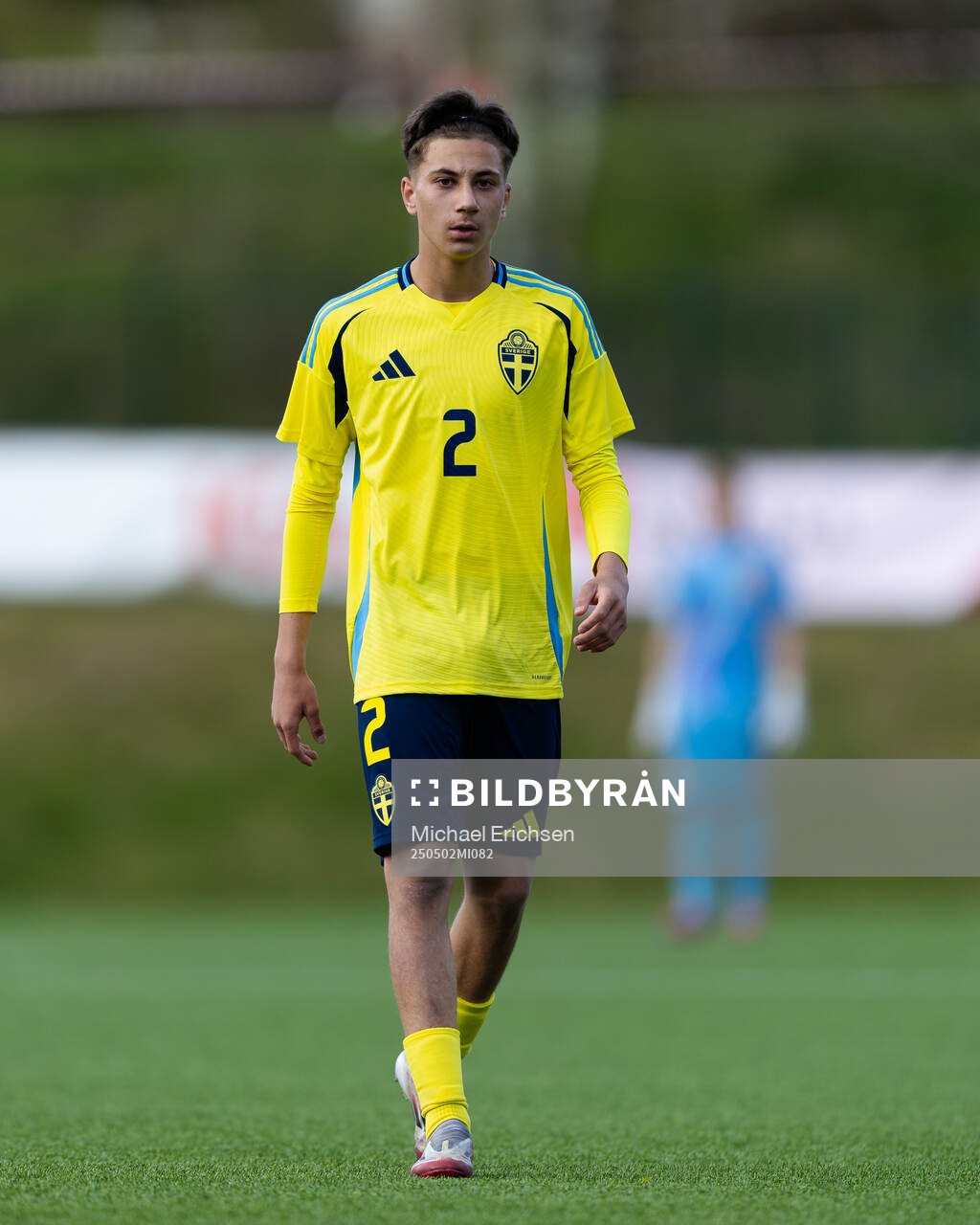 Elias Khalil of Sweden during the UEFA Development Tournament between Sweden and Czech Republic on May 2, 2025 in Lysekil.